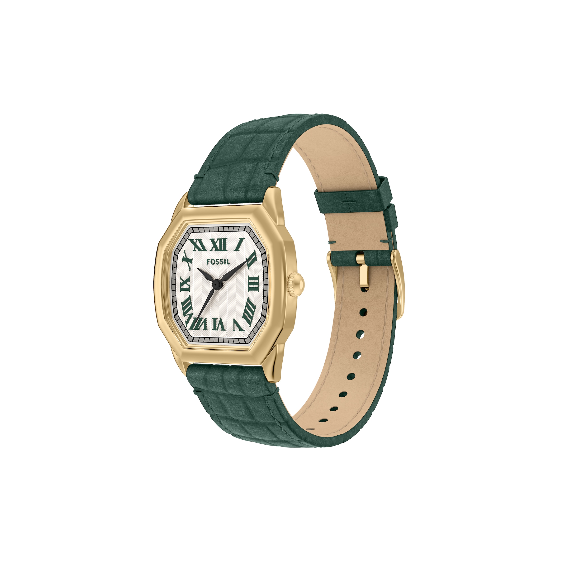 Fossil Quarzuhr »HARLOW« Armbanduhr, Damenuhr, Lederarmband, analog