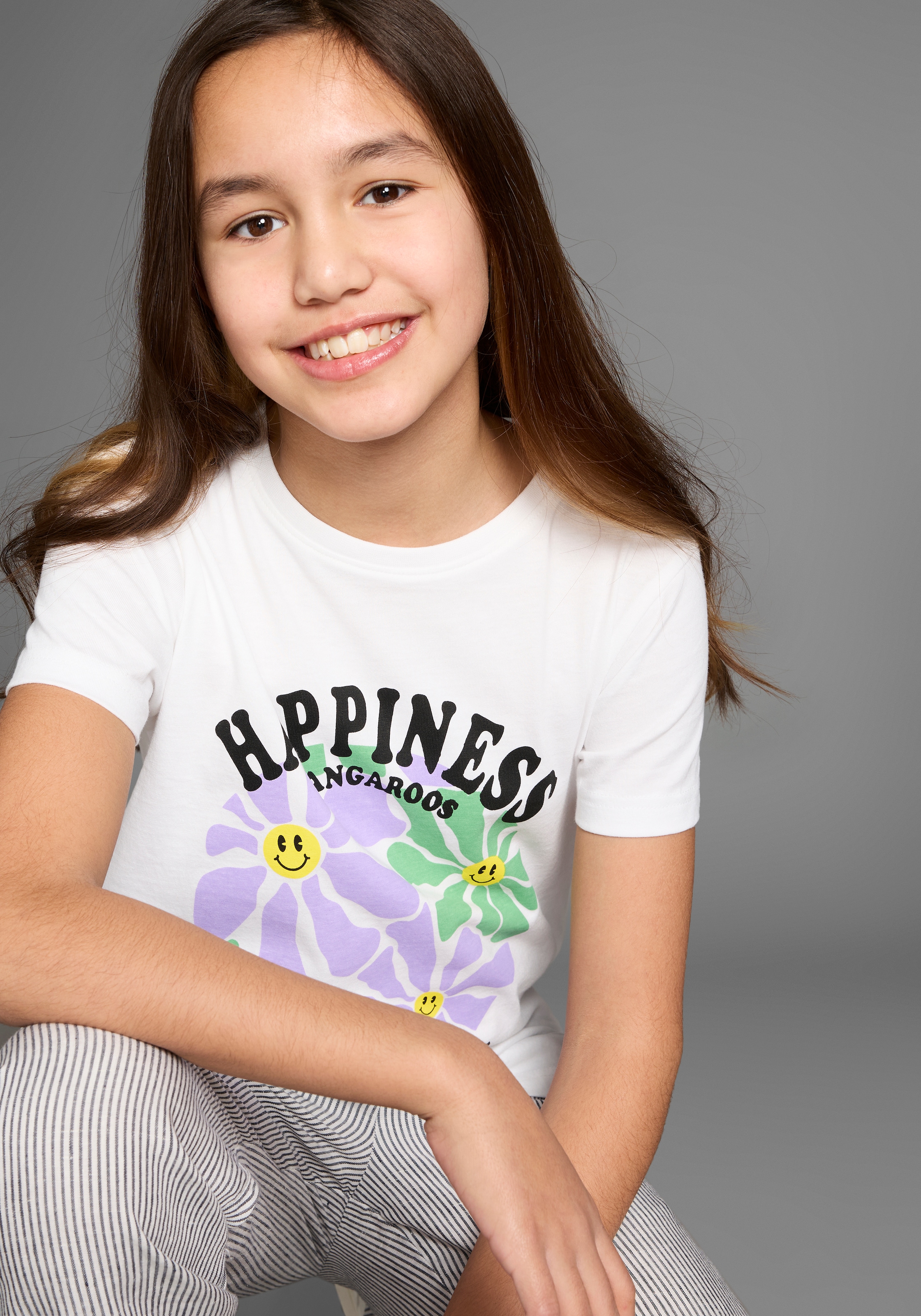 KangaROOS T-Shirt »HAPPINESS COMES« großer Frontprint