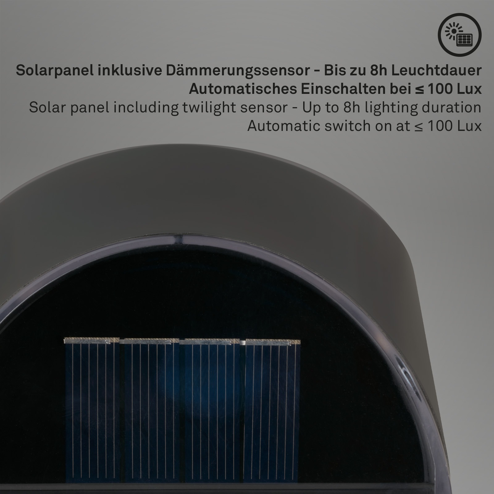 Briloner Leuchten LED Wandleuchte »LED Wand-Solarleuchte, anthrazit, 4xLED«, Leuchtmittel LED-Modul | LED fest integriert