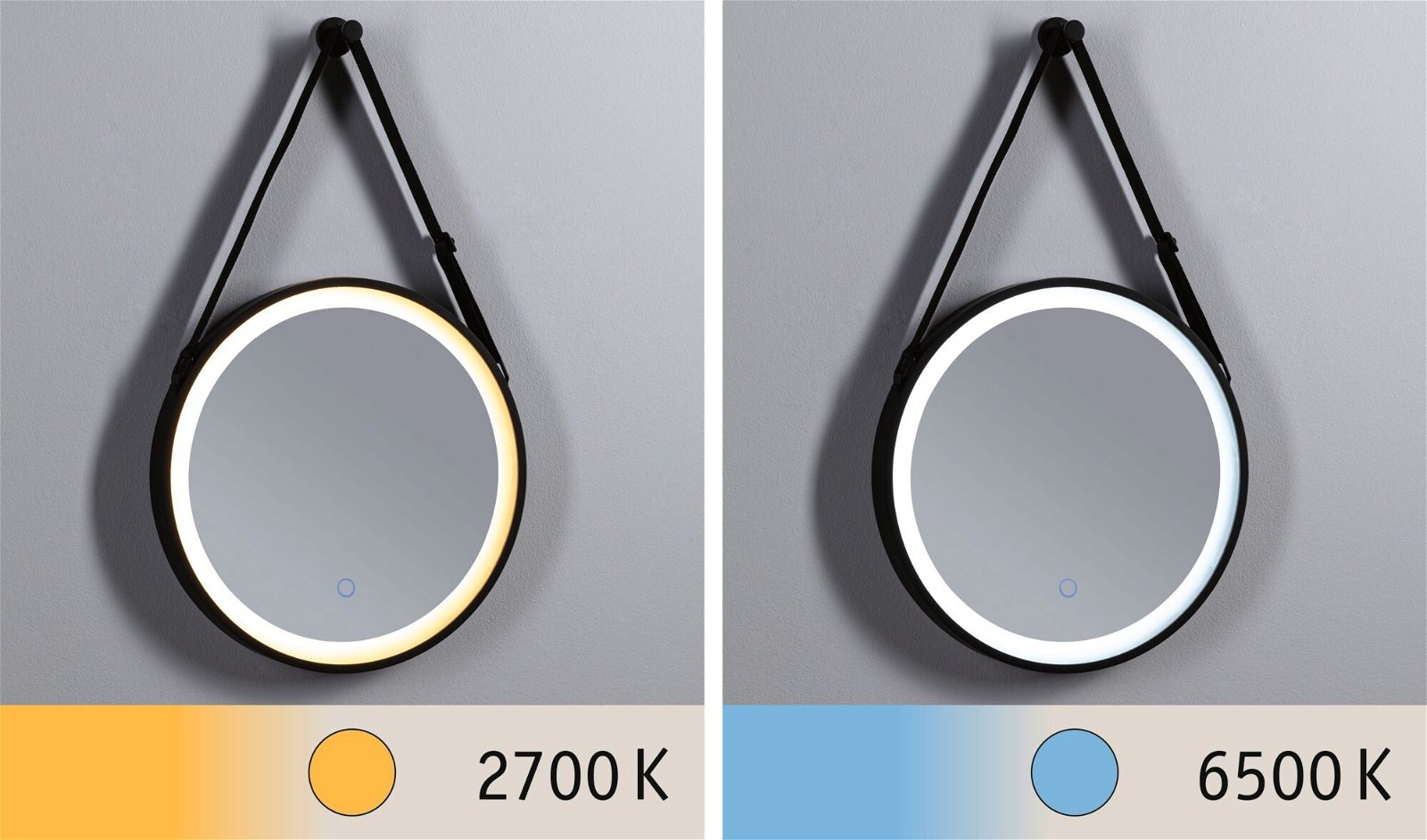 Paulmann LED Bad-Spiegeloleuchte »Miro«, Schutzart IP44, mit LED-Leuchtmodul, dimmbar, Touch-Funktion, Gr. ca. Ø 40,0 cm