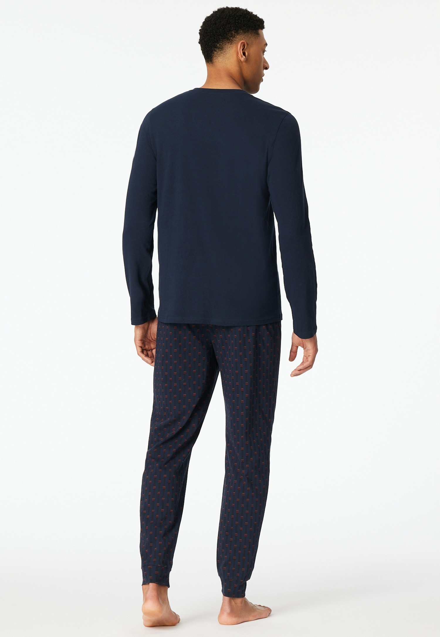 Schiesser Schlafanzug »Casual Essentials« 2 tlg. mit bequemen Bündchen