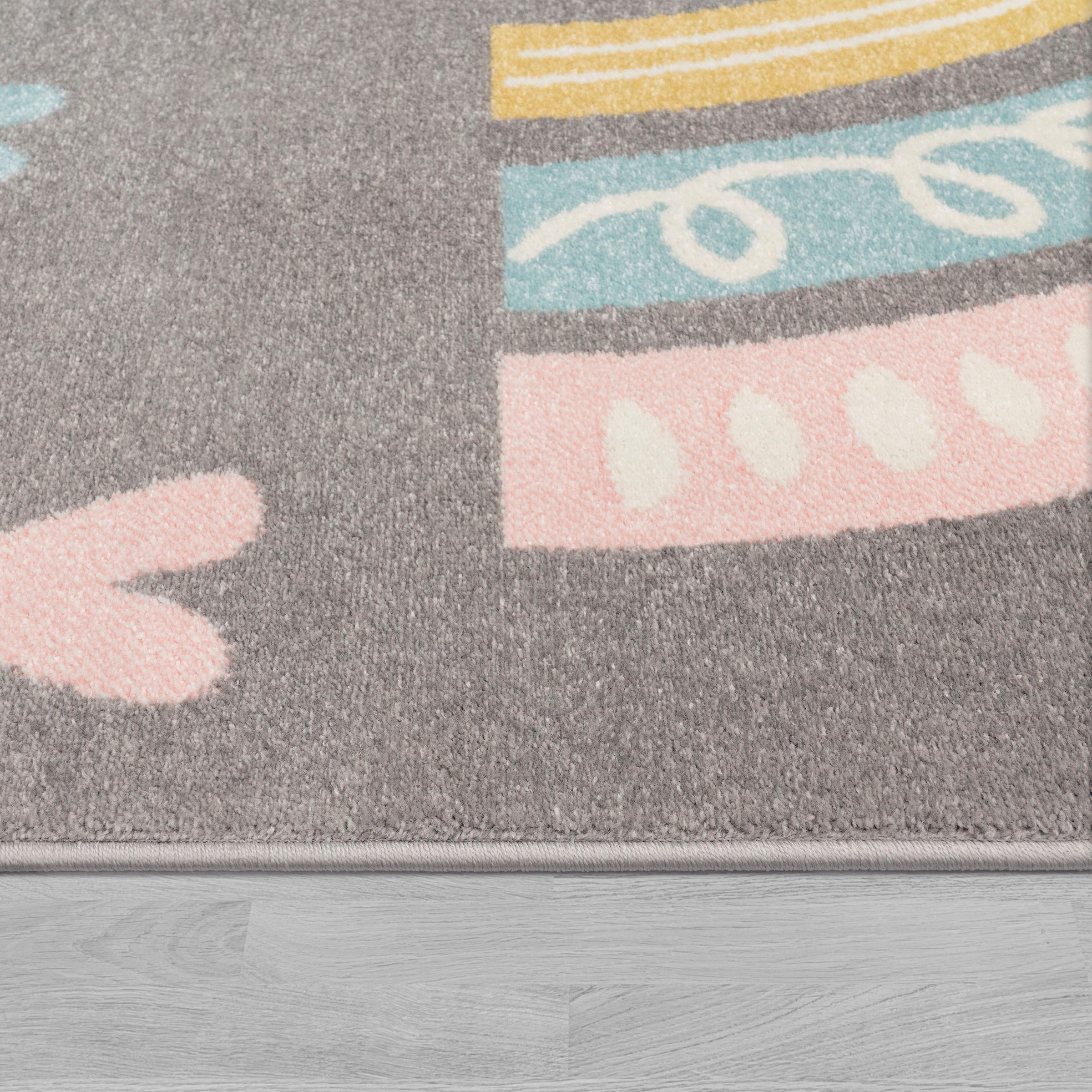 Paco Home Kinderteppich »Nino 887«, rechteckig, Kurzflor, Spielteppich, Motiv Regenbogen & Herzen, Kinderzimmer