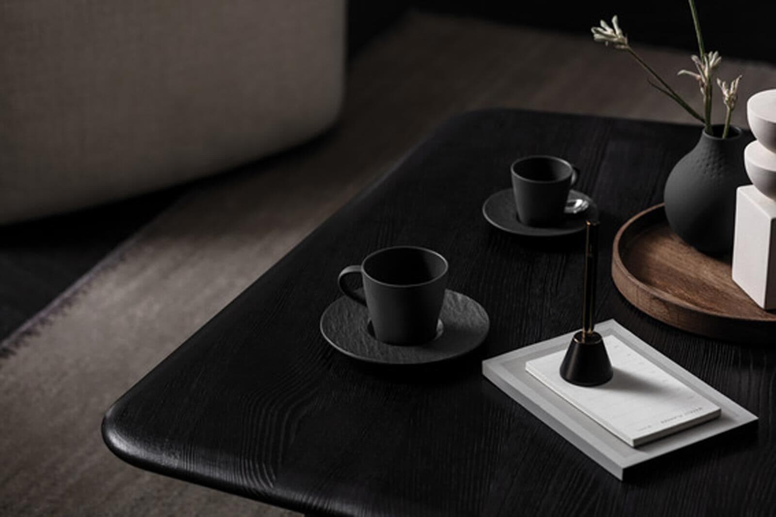 Villeroy & Boch Tasse »Kaffeetasse mit Untertasse Manufacture Rock Glow 150 ml schwarz«