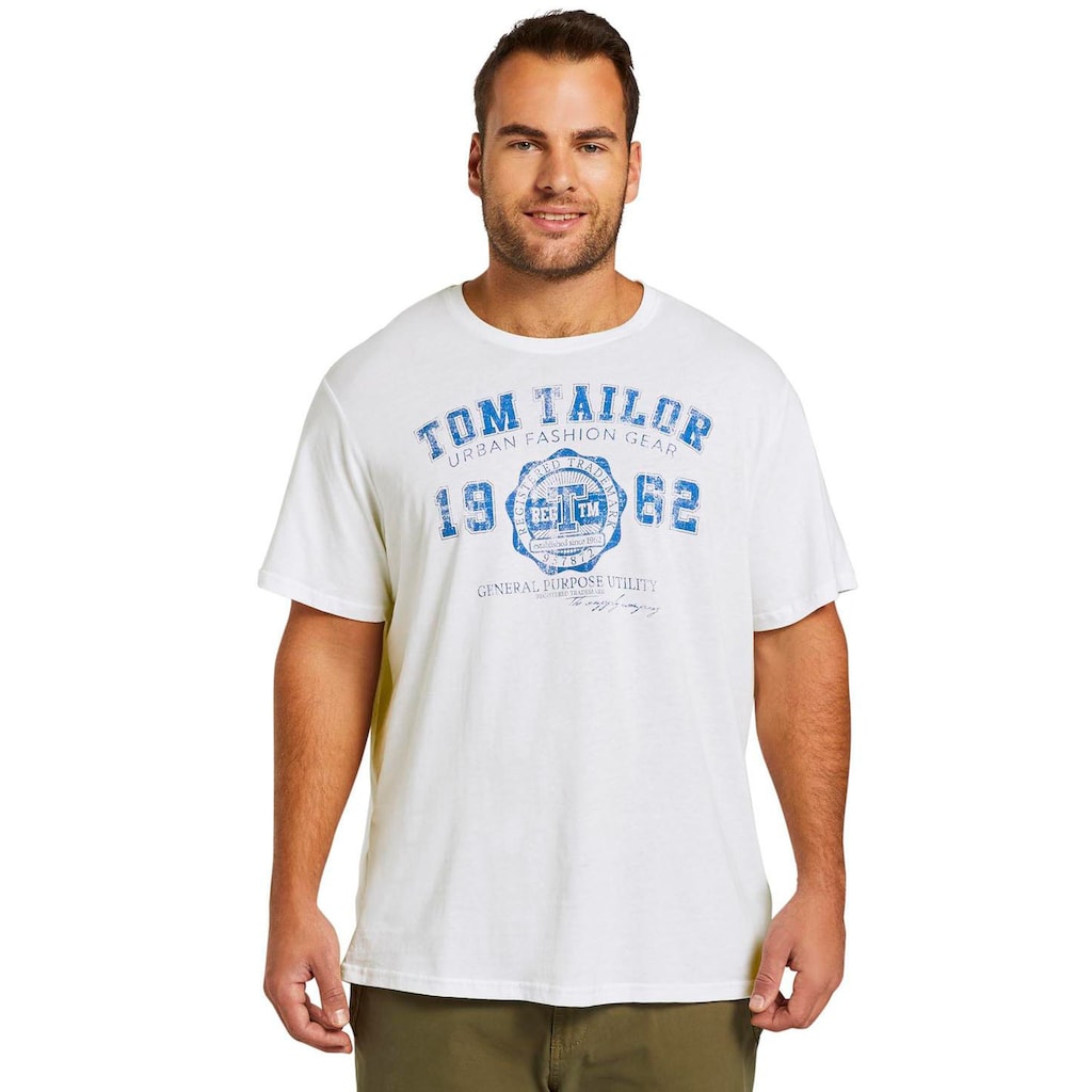 TOM TAILOR PLUS T-Shirt mit auffälligem Logoprint