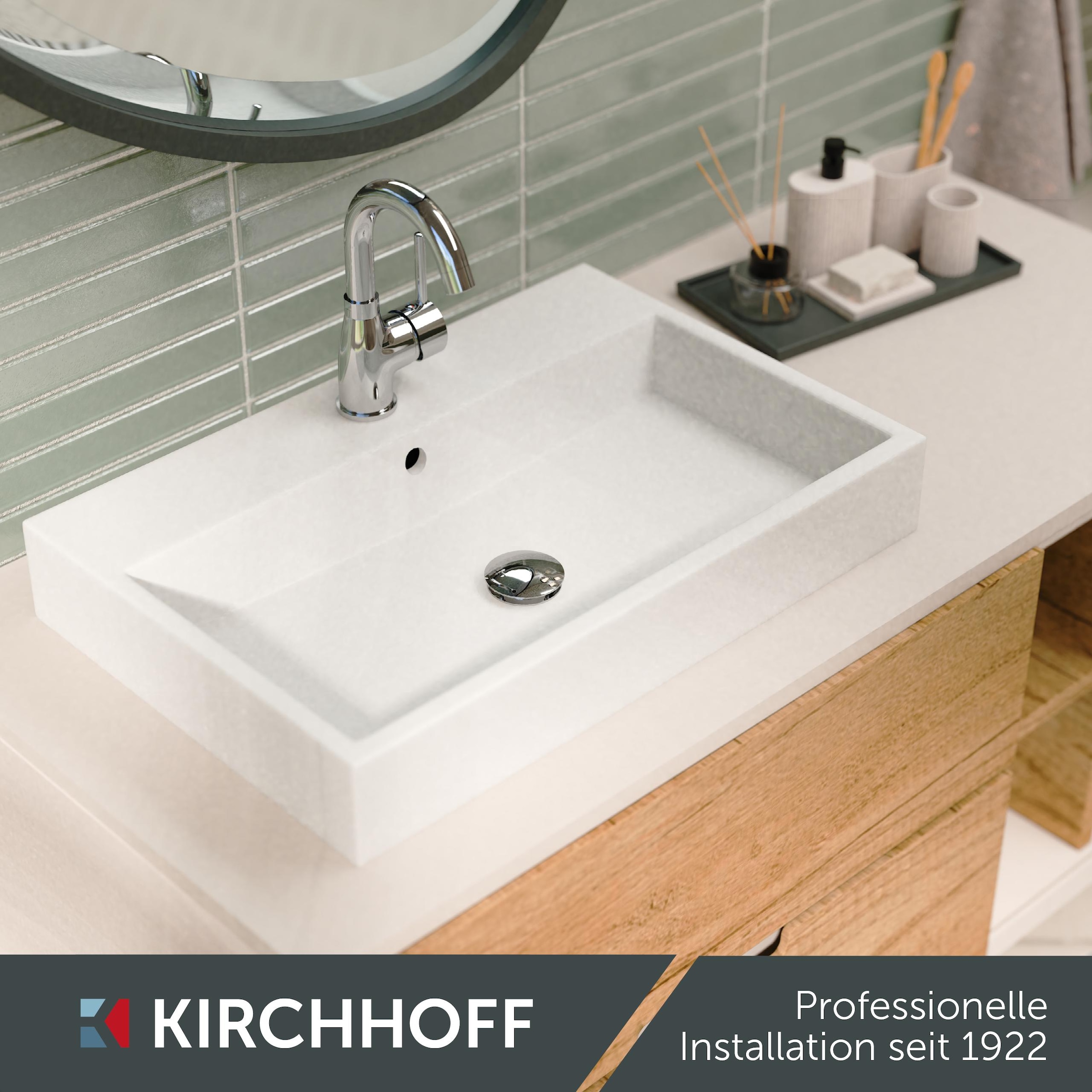 Kirchhoff Duschablauf, Universal Waschbecken Ablaufgarnitur, Abfluss Stöpsel, Chrom