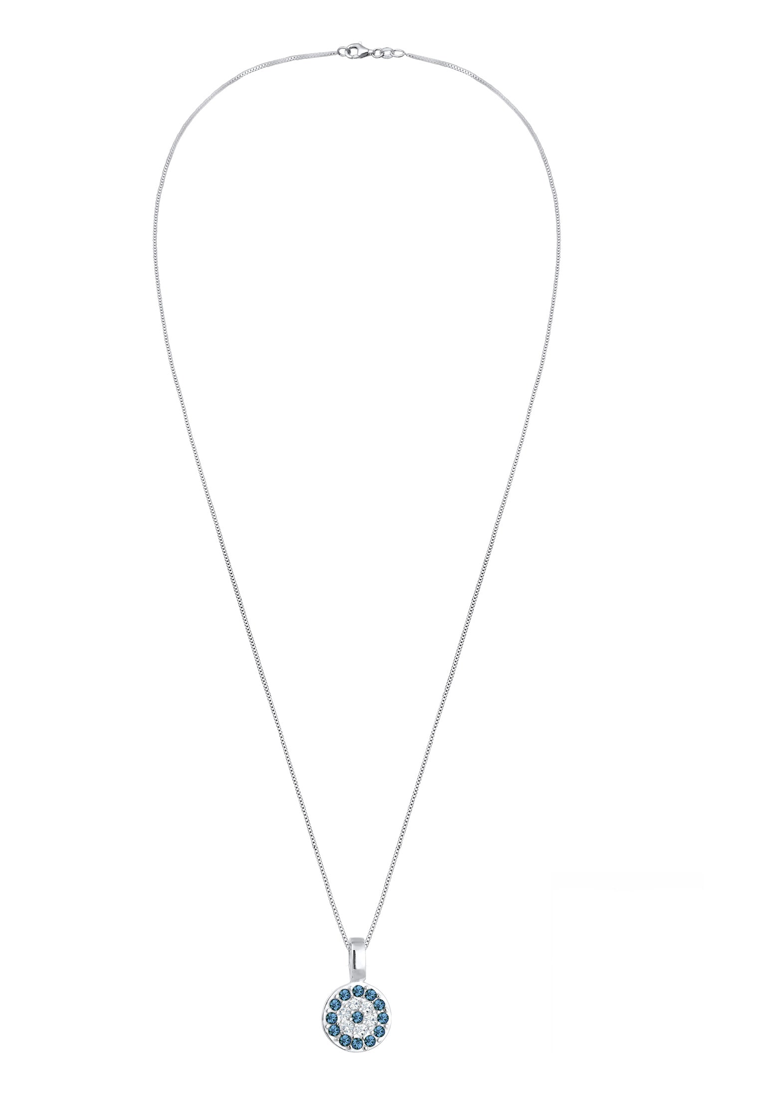 Elli Silberkette »Halskette Evil Eye Kristalle Basic 925 Silber«