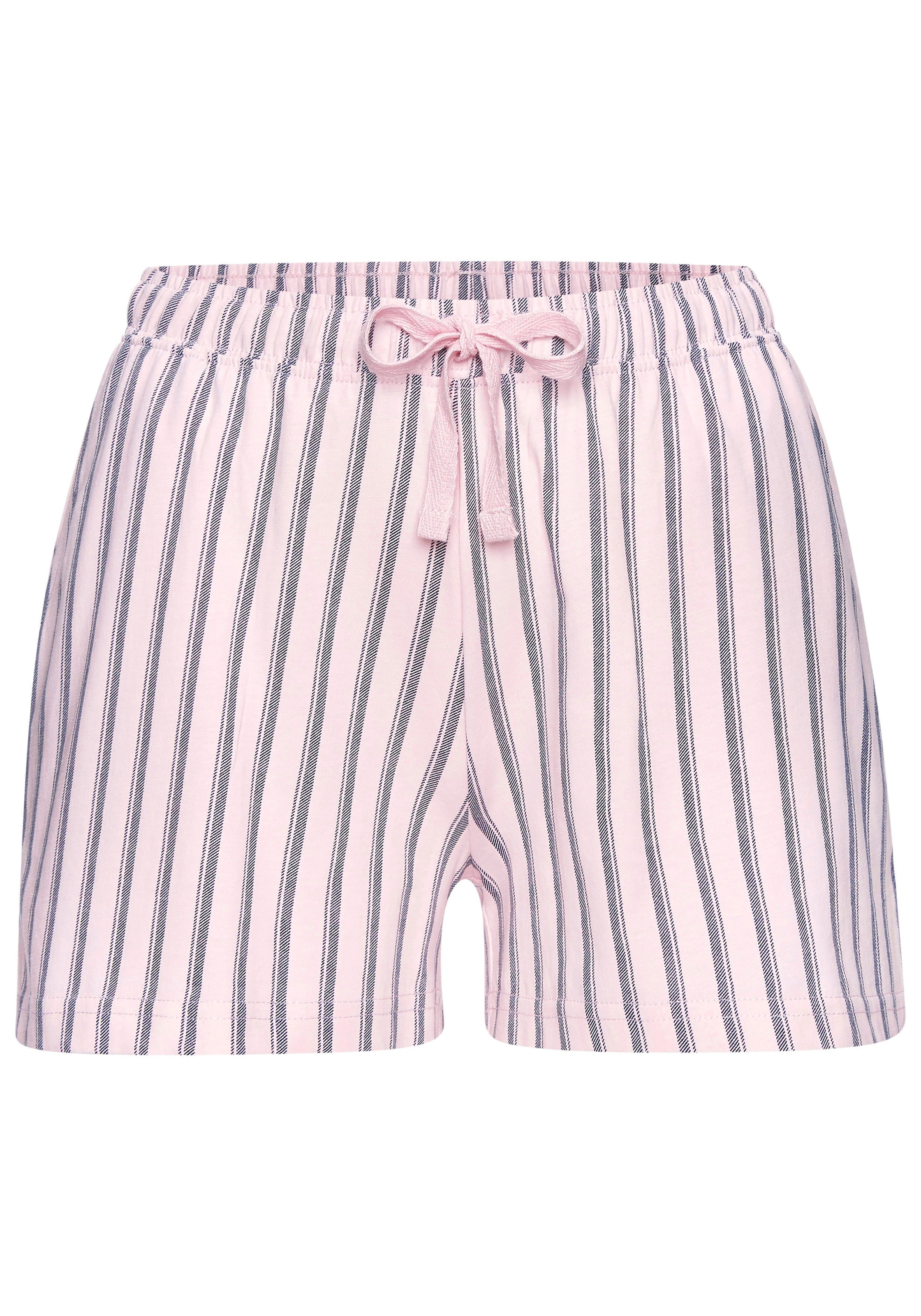 Vivance Dreams Pyjamashorts, (Packung, 2 tlg.), Mit Streifen und Karos