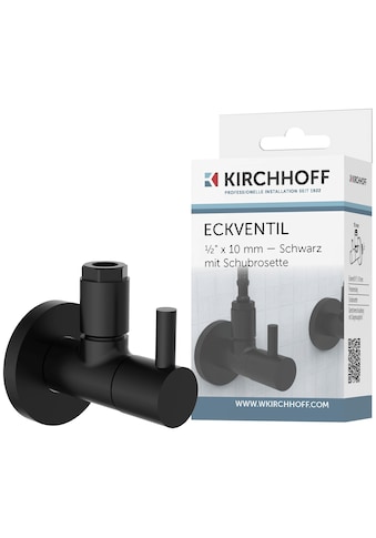 Kirchhoff Absperrventil, Universal Eckventil mit Schnellverschluss, ½“, Schwarz matt kaufen