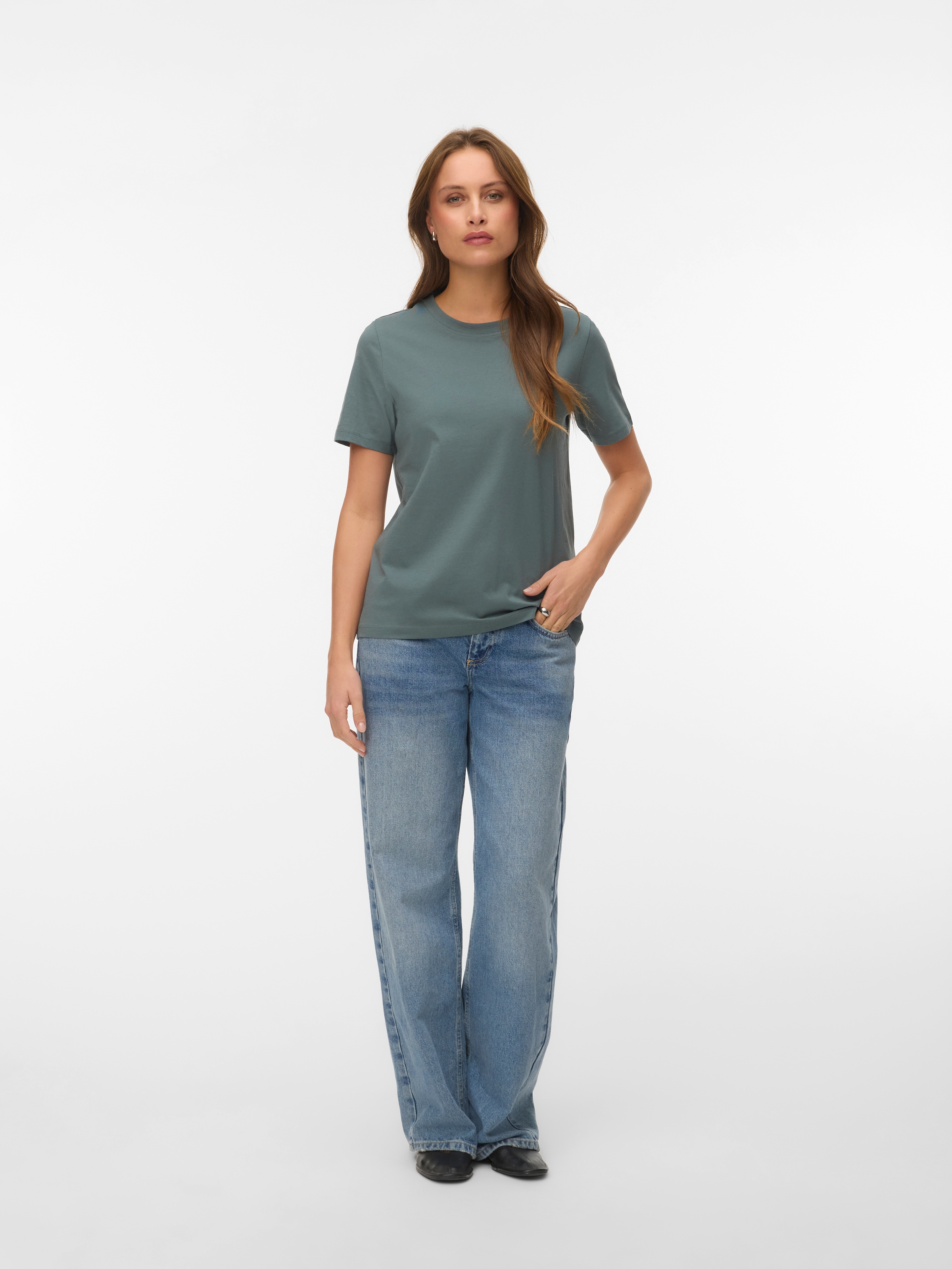Vero Moda T-Shirt »VMPAULINA SS T-SHIRT 2-PACK JRS« Packung, 2 Baumwolle, regular fit