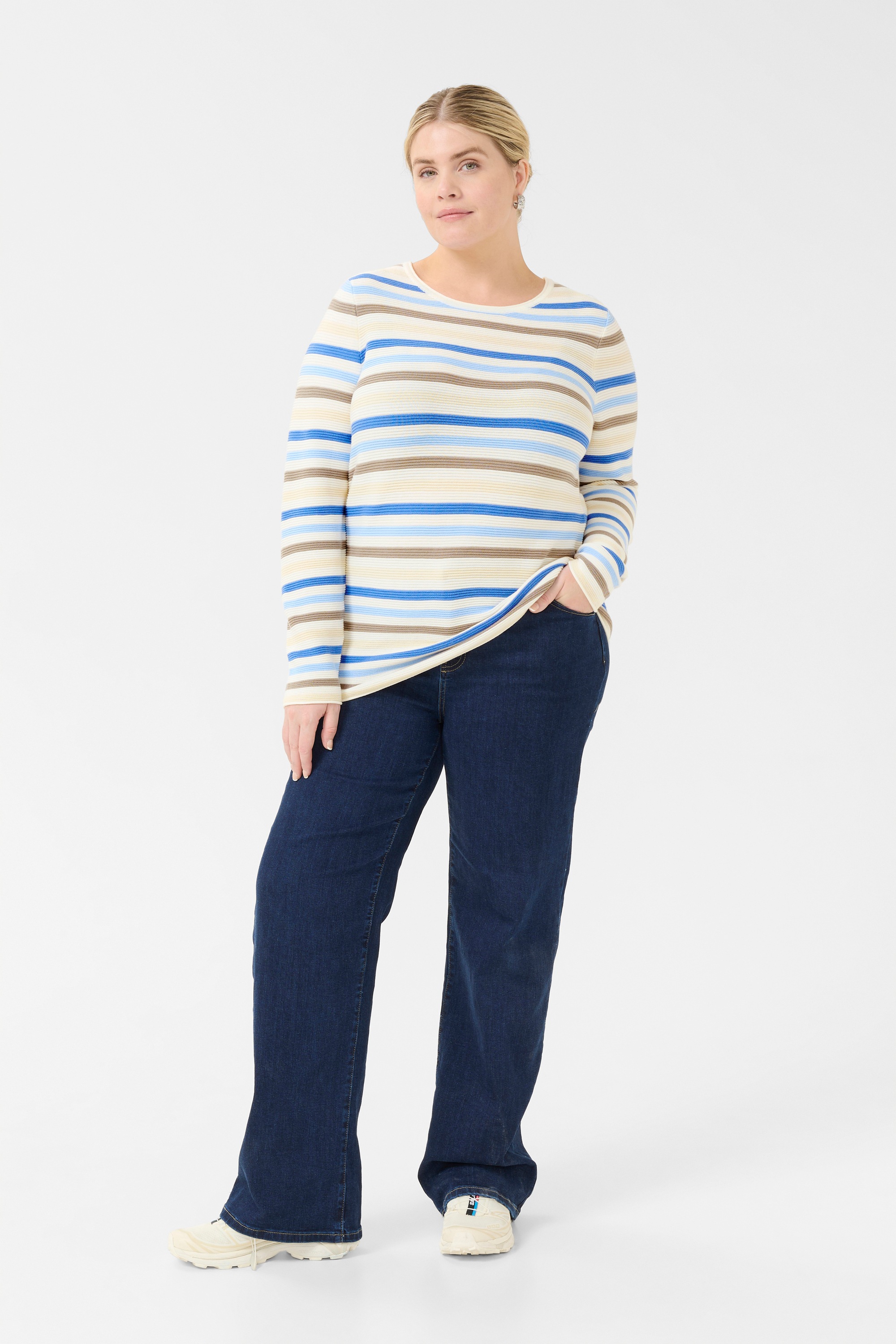 KAFFE Curve Strickpullover »Damen Strickpullover KCninka«