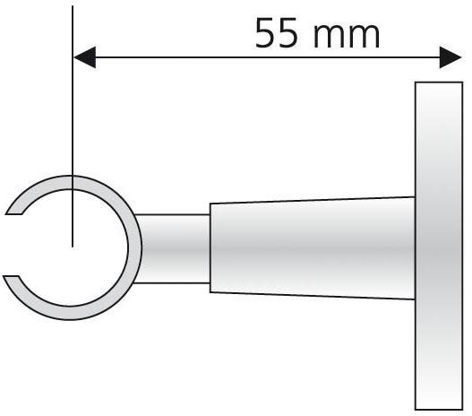 Liedeco Deckenträger für Gardinenstangen für Gardinenstangen Ø 16 mm