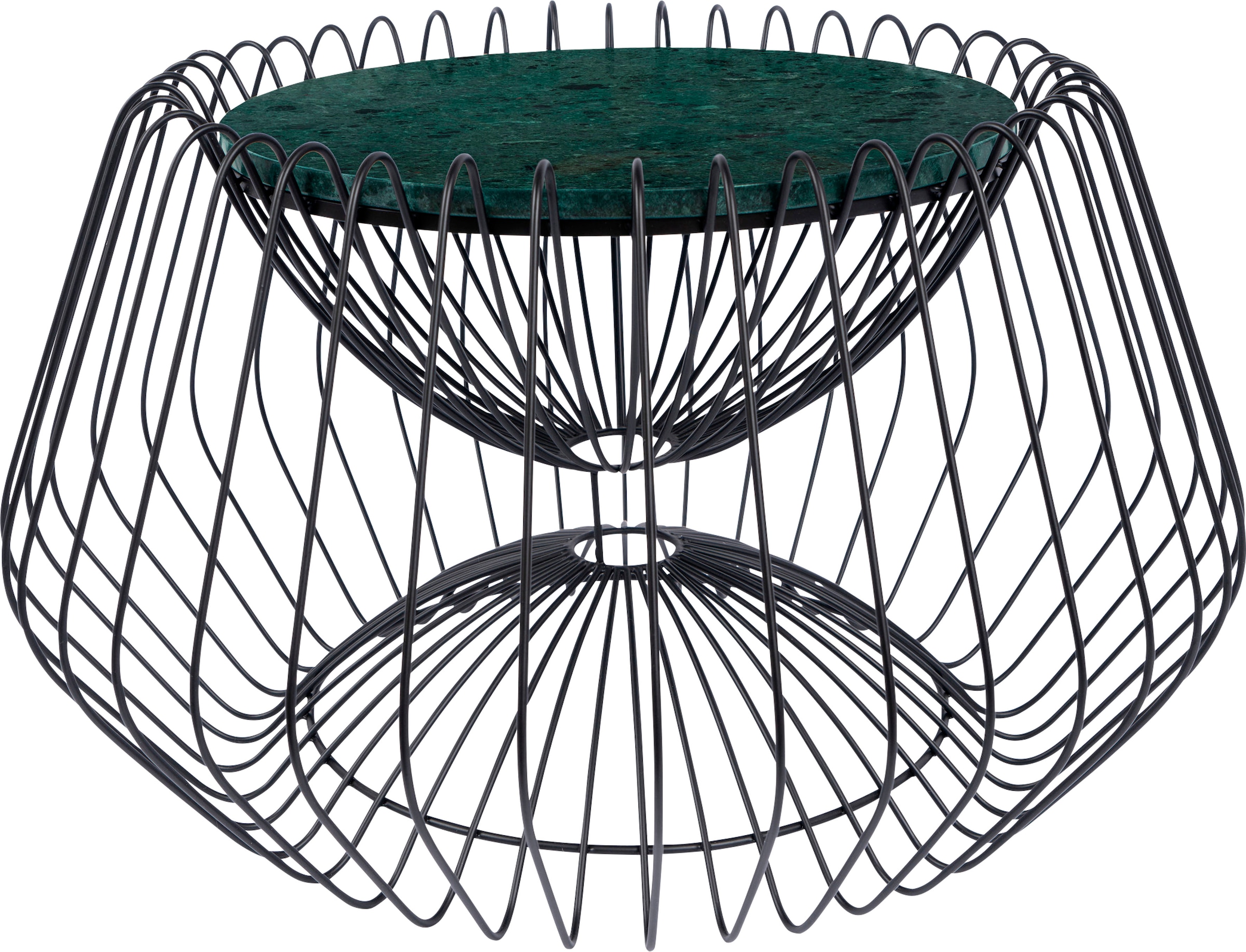 Kayoom Beistelltisch "Malibu 325, Beistelltisch mit edler Marmorplatte" 1 Stk. tlg. ø-Marmorplatte: ca. 37 cm, angesagtes Metalldesign, pflegeleicht