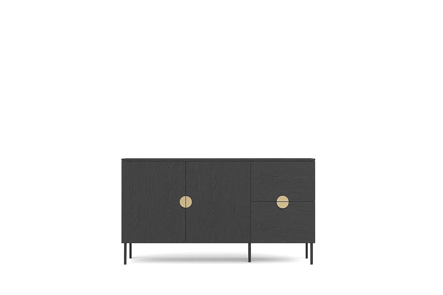 Home affaire Kommode »BELLOT Sideboard mit 2 Schubladen und 2 Türen, B/T/H: 213/40/87,6 cm« Schubkastenkommode mit Metallgriffen und viel Stauraum