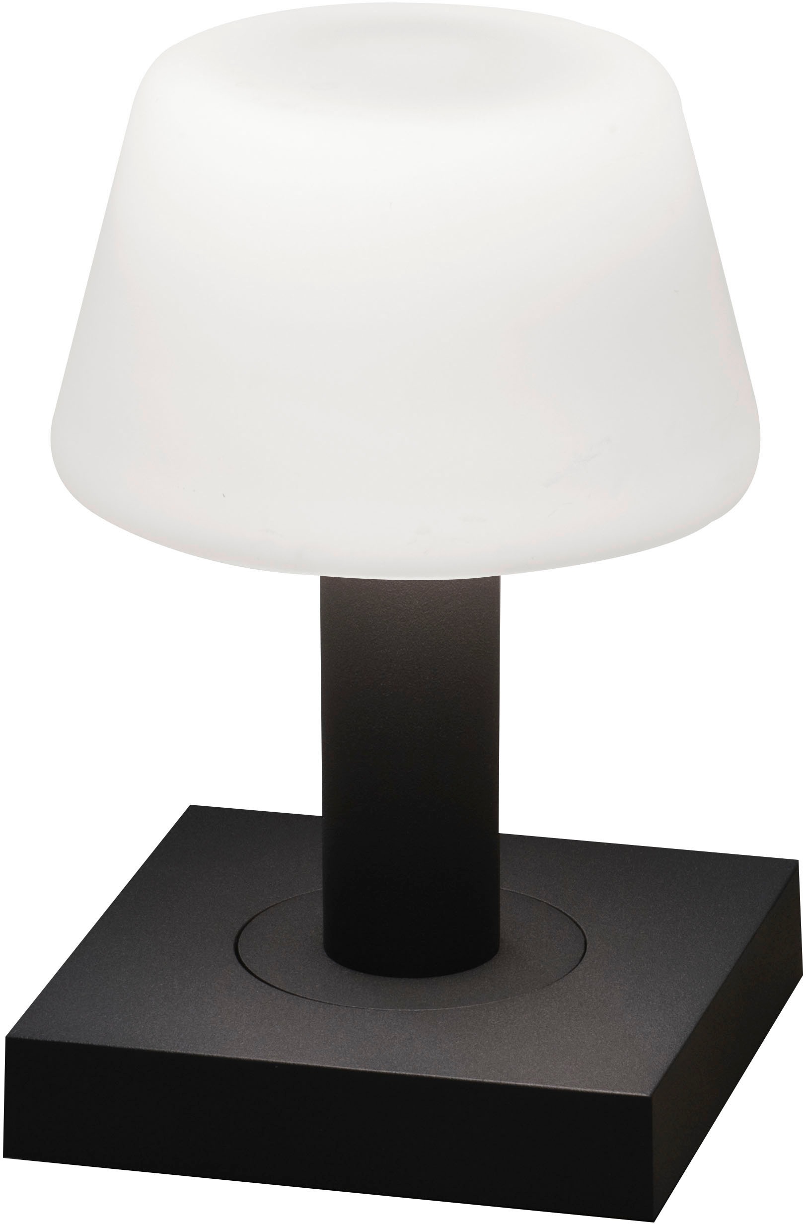 KONSTSMIDE LED Tischleuchte "Monaco" LED-Modul 2 Stk. Warmweiß Monaco USB-Tischleuchte, 2700/3000K, dimmbar, Glas