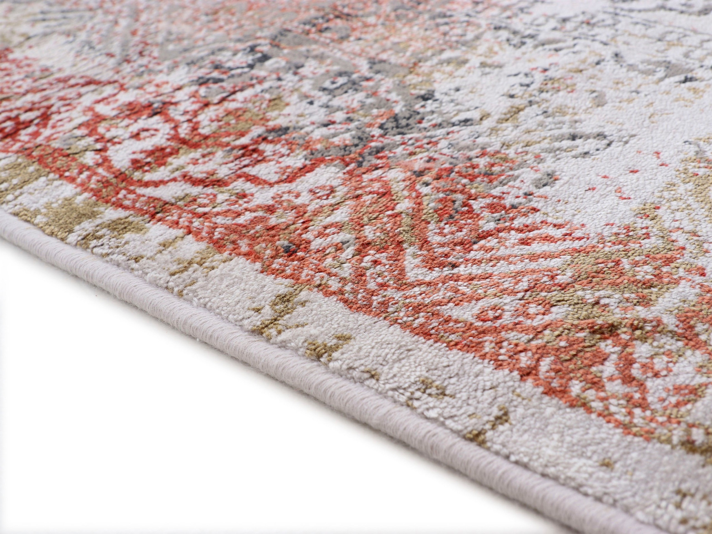 carpetfine Teppich »Lyia«, rechteckig, 5 mm Höhe, Vintage Optik, Wohnzimmer