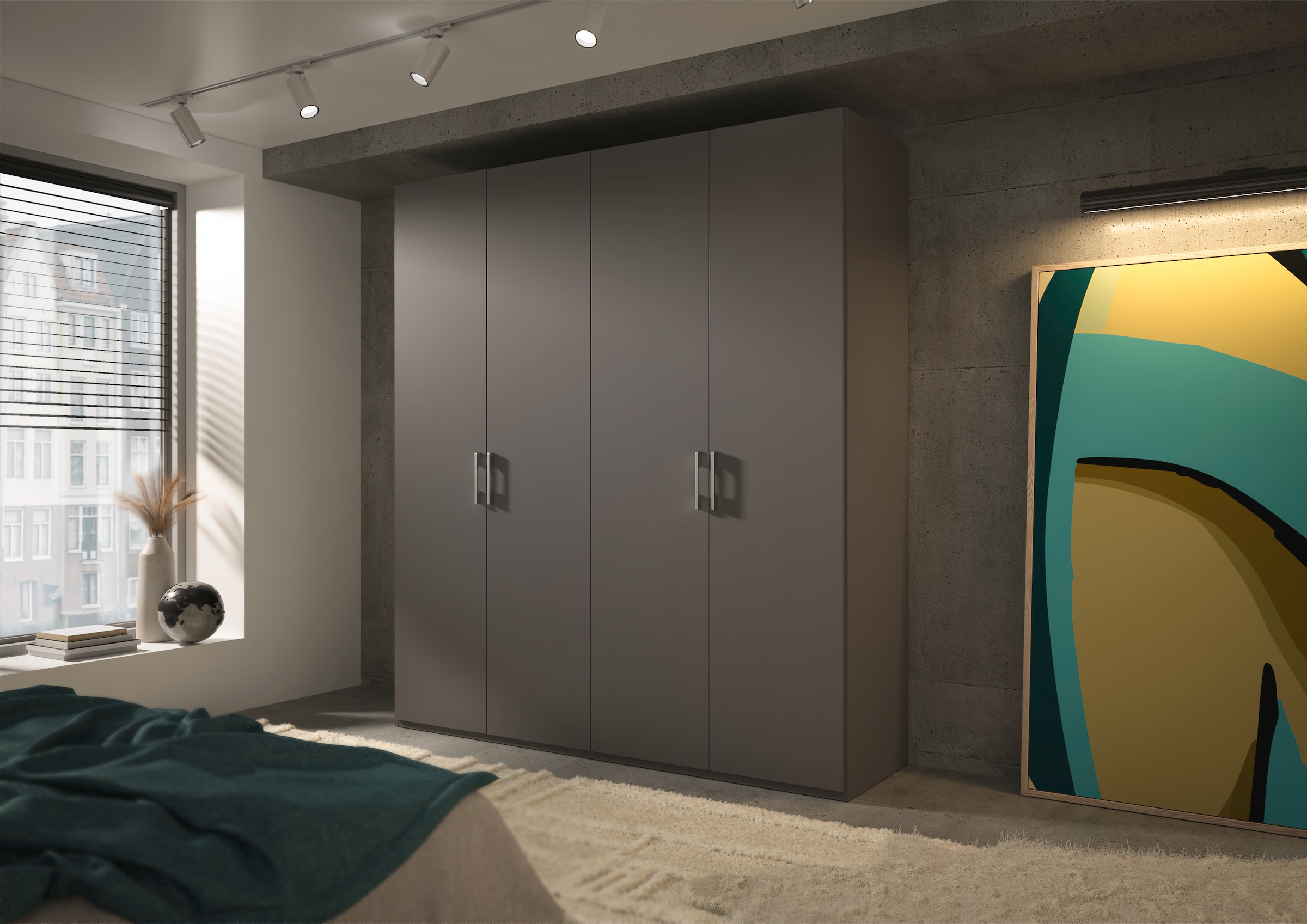 set one by Musterring Drehtürenschrank »Henderson« in 2 Breiten, inkl. Fachböden und Kleiderstangen