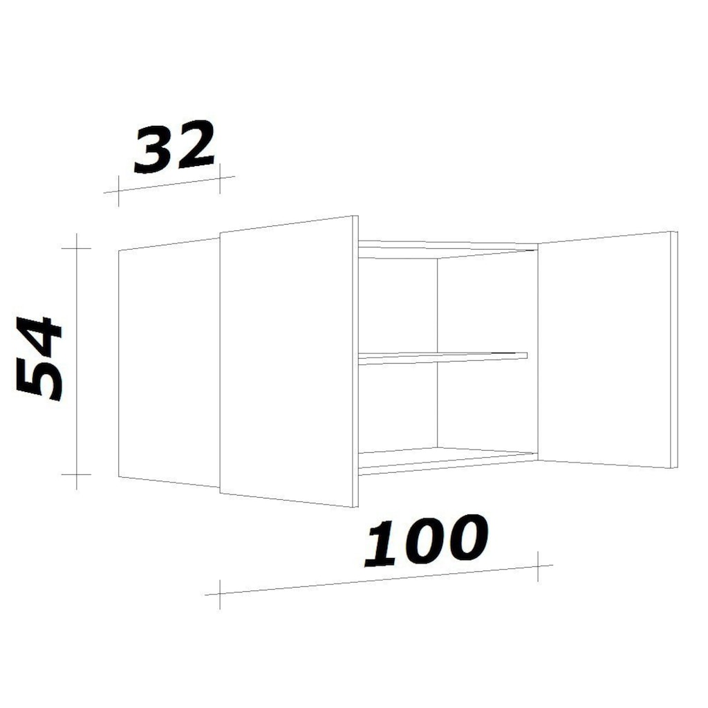 Flex-Well Hängeschrank »Bergen«, (B x H x T) 100 x 54,8 x 32 cm