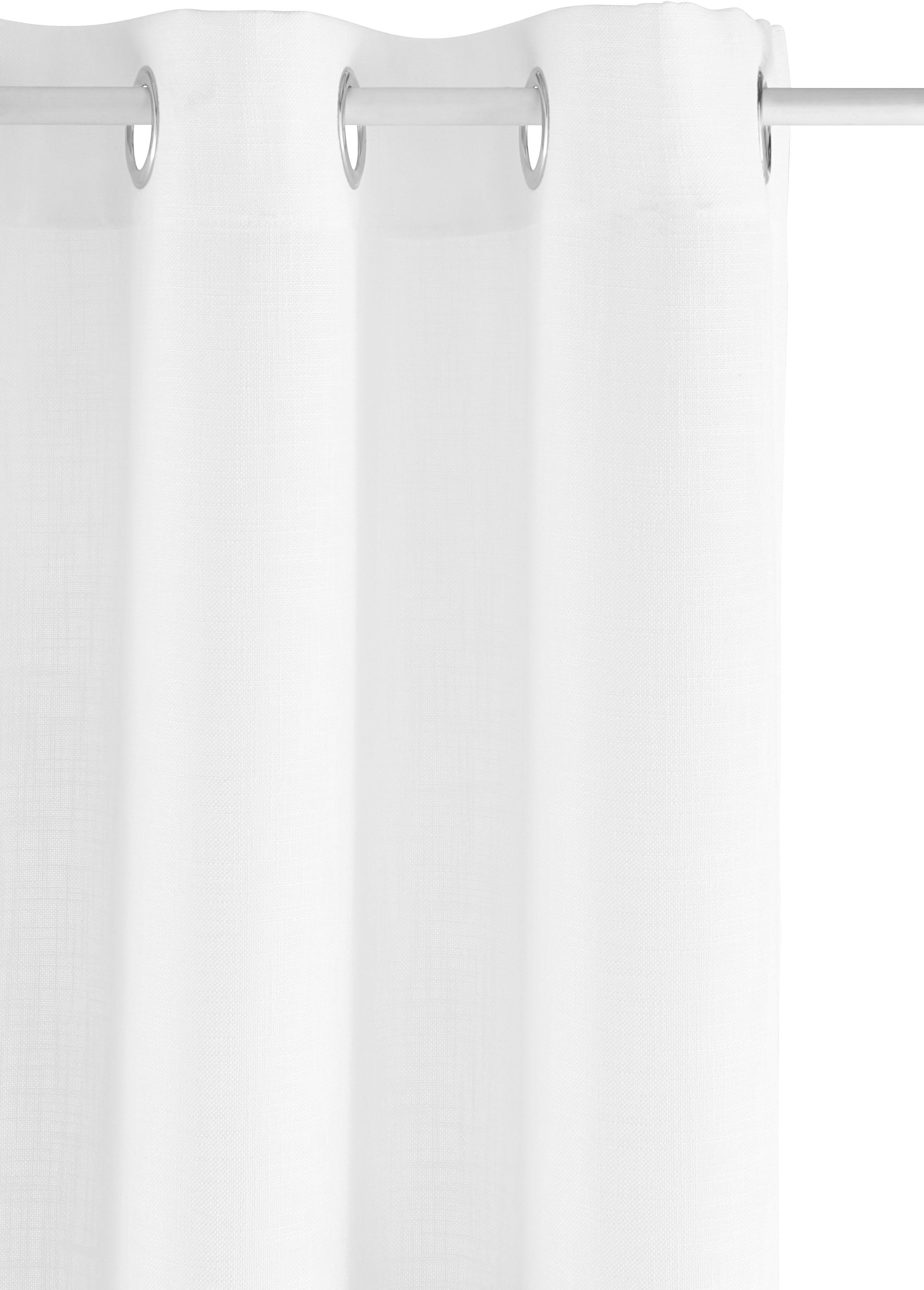 my home Gardine »Nora« Ösen 1 Stk. tlg. Leinenlook, Polyester