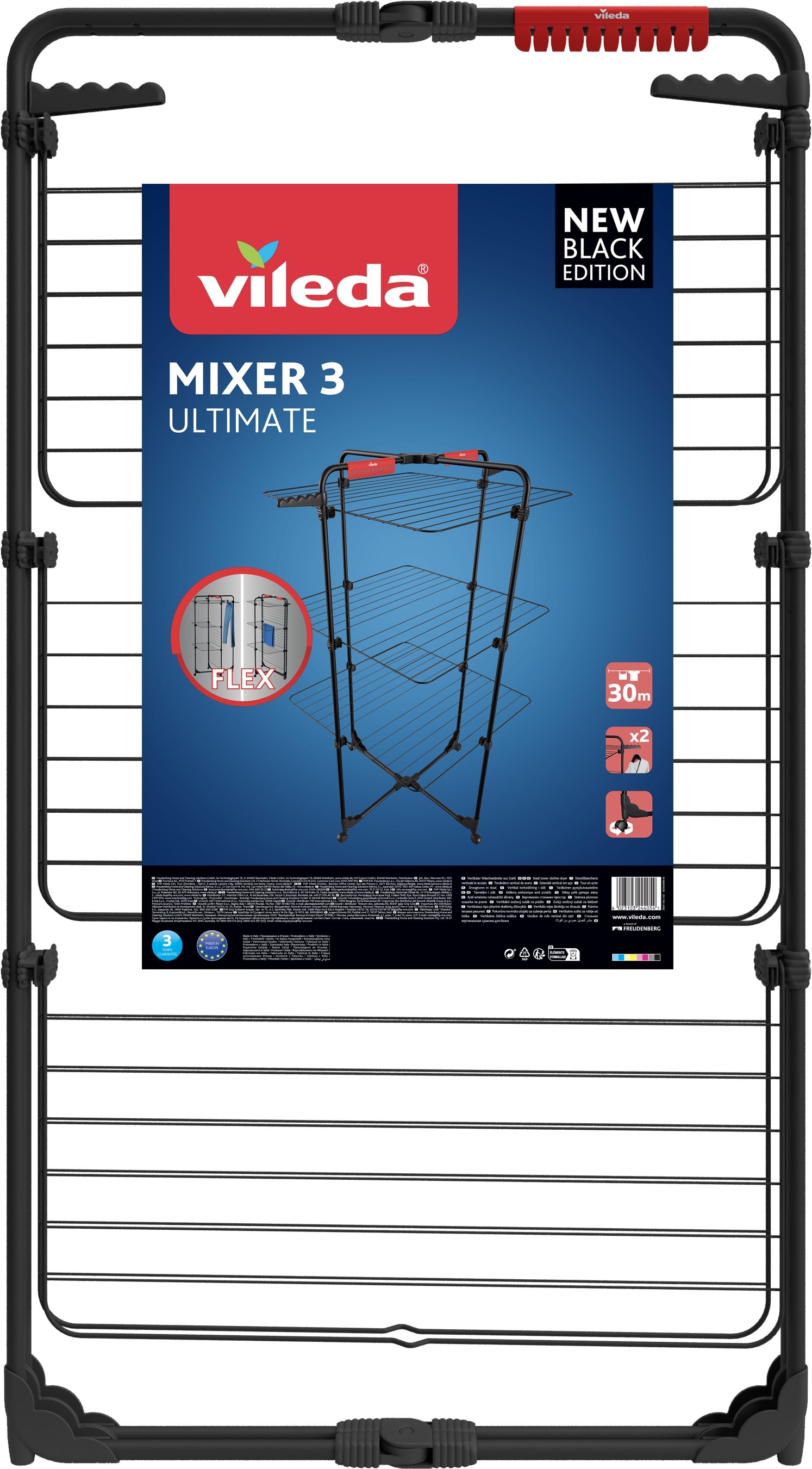 Vileda Wäscheständer »Vileda MIXER 3 Ultimate Turmwäscheständer«, (1 tlg.), Viel Platz auf engstem Raum für deine Wäsche.