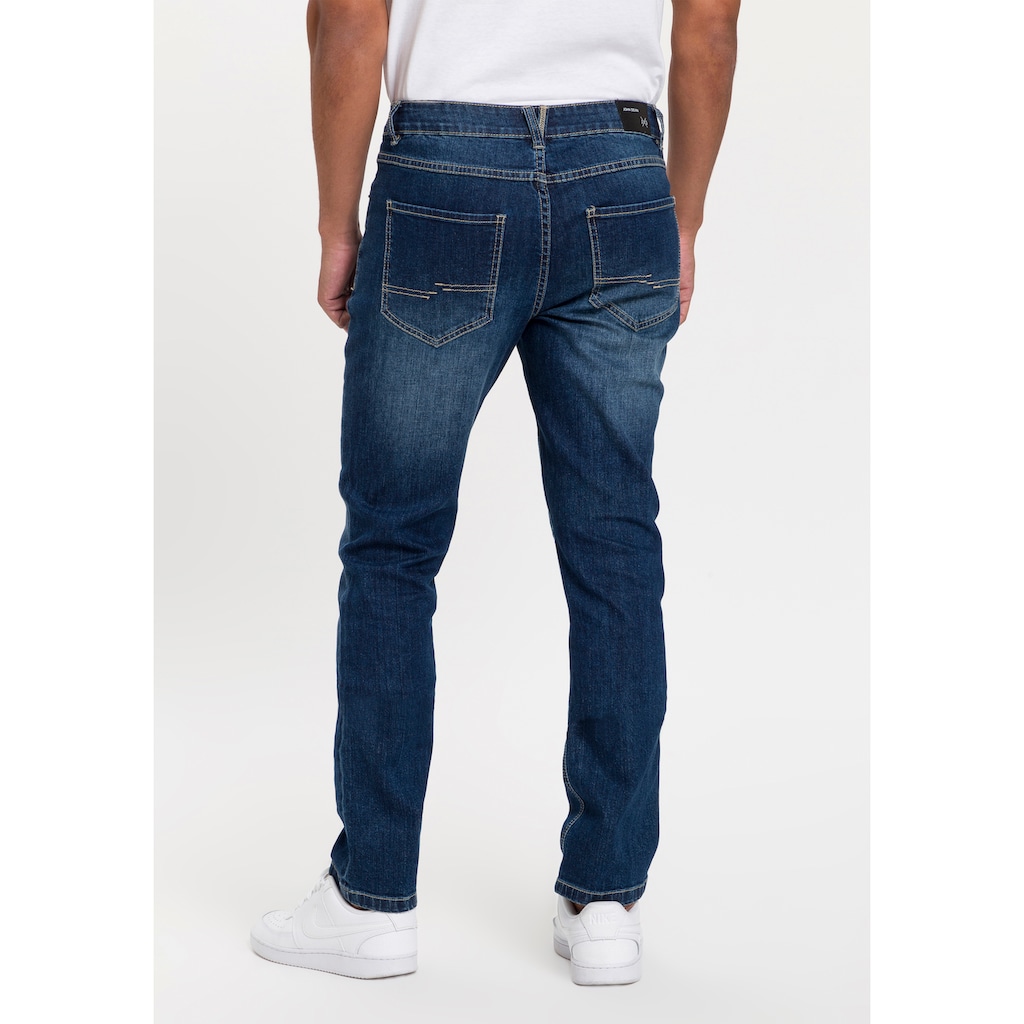 John Devin Slim-fit-Jeans, mit Knopfleiste