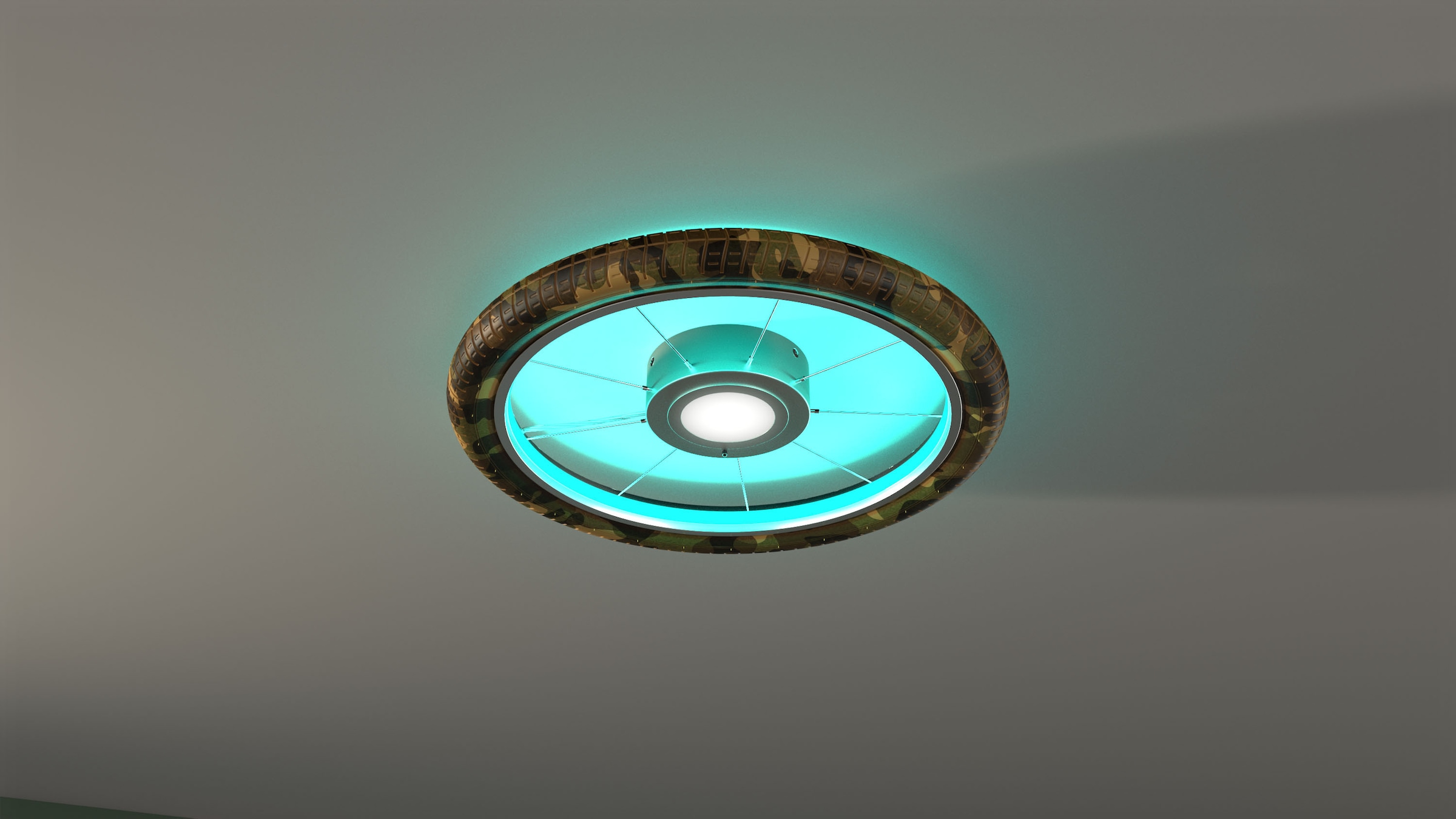 my home Deckenleuchte »Bela« LED-Modul 1 Stk. RGB Funkfernbedienung, Reifenleuchte, Wheel