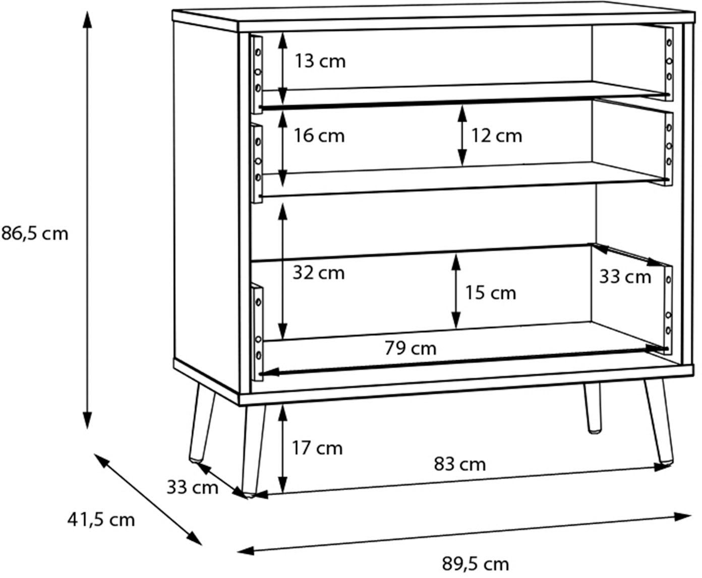 FORTE Kommode »Harllson EasyKlix by Forte«, die neue geniale Art Möbel aufzubauen