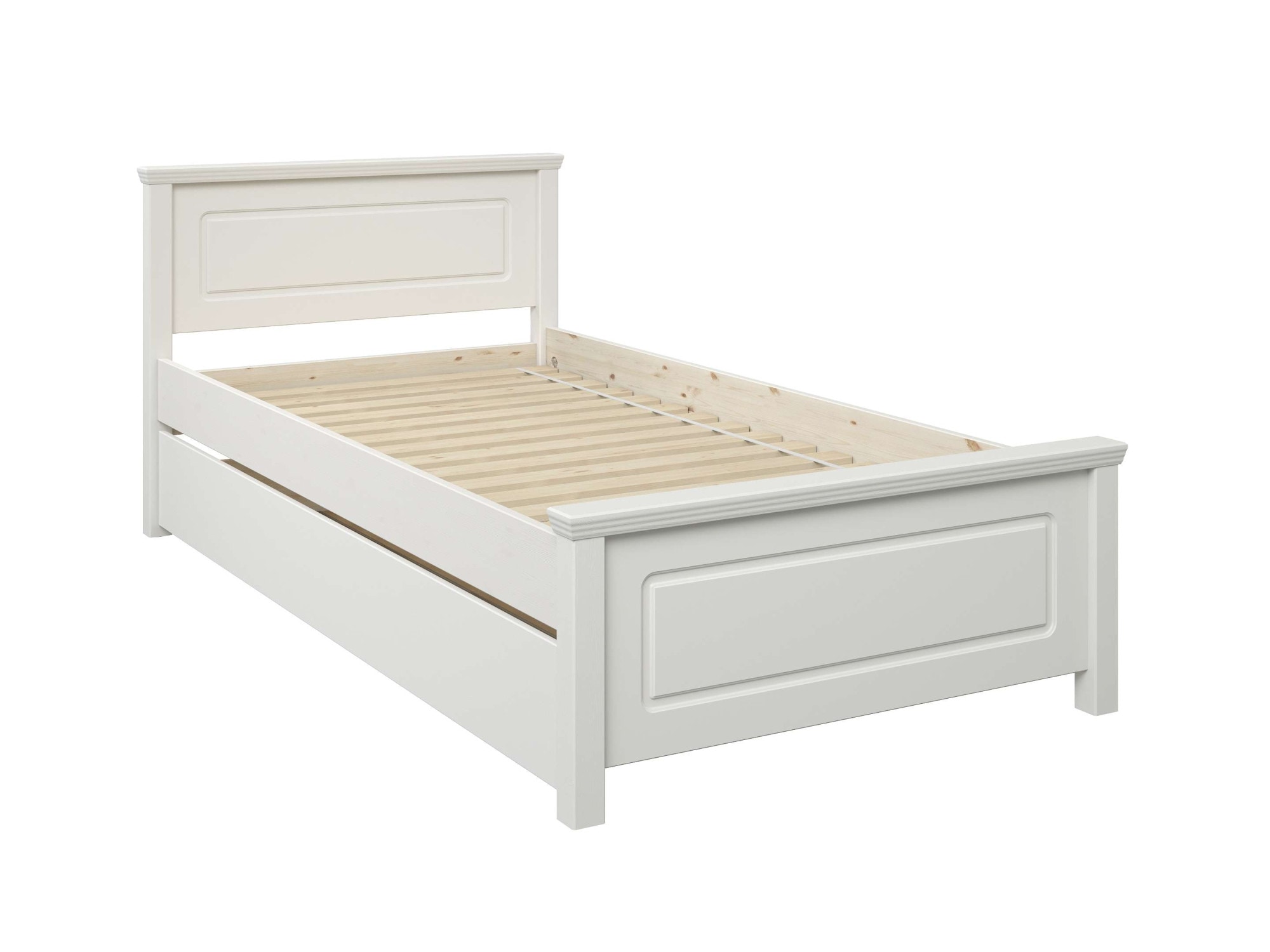 Home affaire Bett »Svea, als Seniorenbett geeignet durch Komforteinstiegshöhe und Breite«, (H/B/L ca. 86/100/200 cm), Belastbarkeit 170KG! Schublade optional, Massivholz, mit Lattenrost