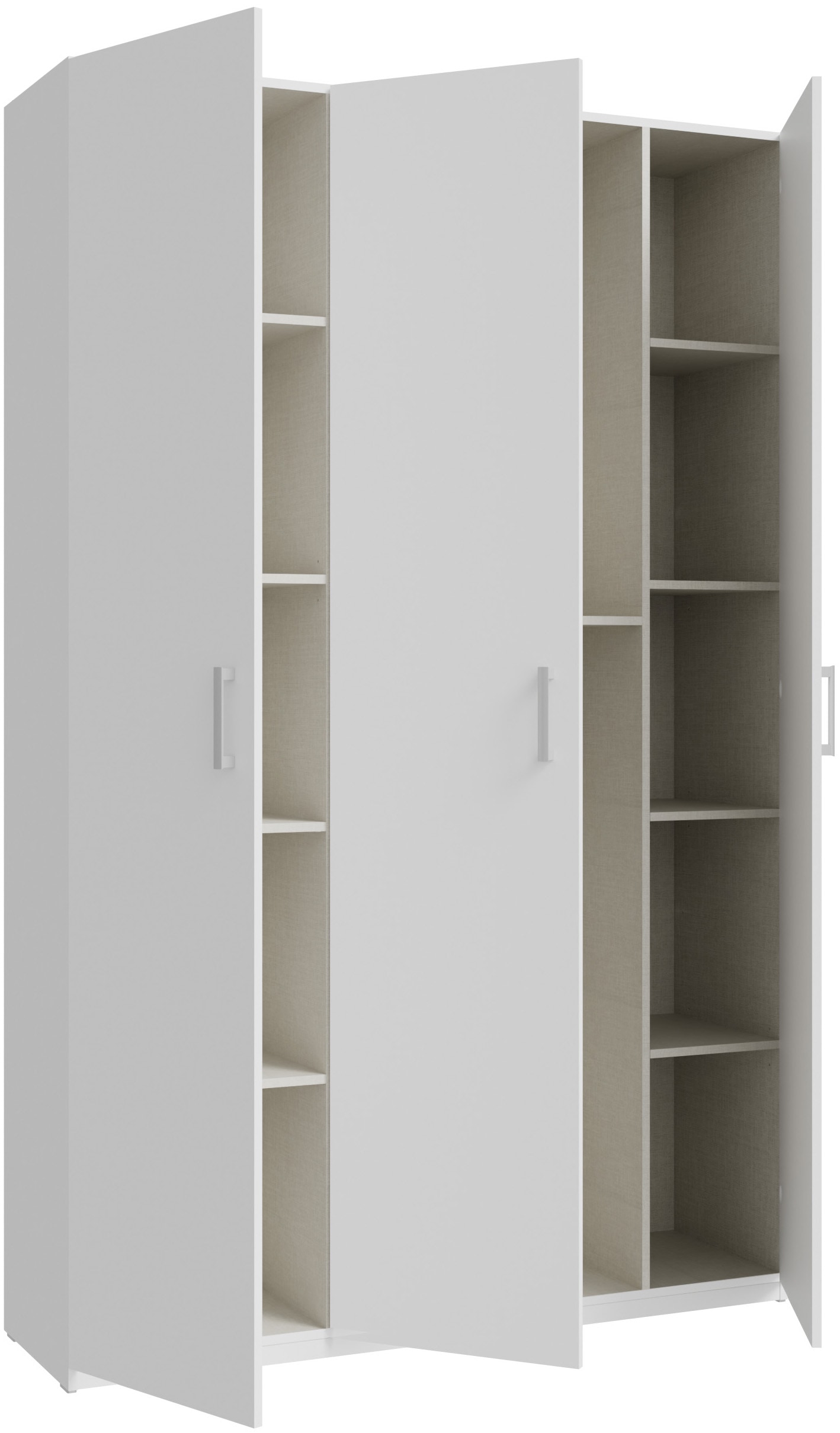 FORTE Kleiderschrank B/H/T 133,2/210,5/42 cm, stehende Montage