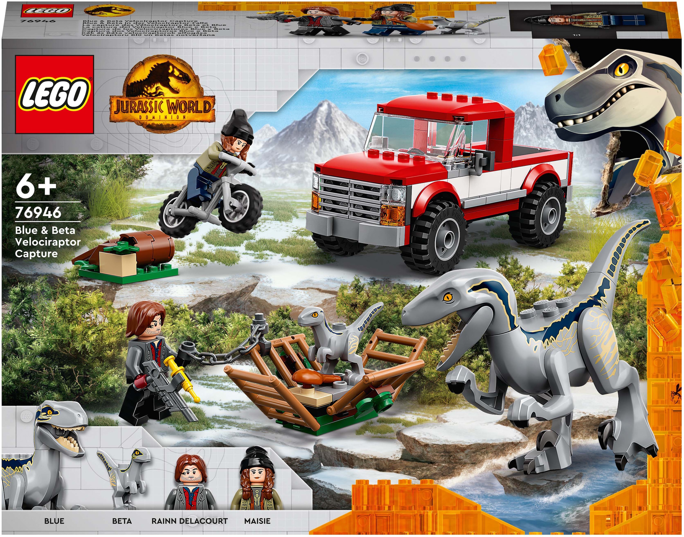 LEGO® Konstruktionsspielsteine »Blue & Beta in der Velociraptor-Falle (76946), LEGO® Jurassic World«, (181 St.), Made in Europe