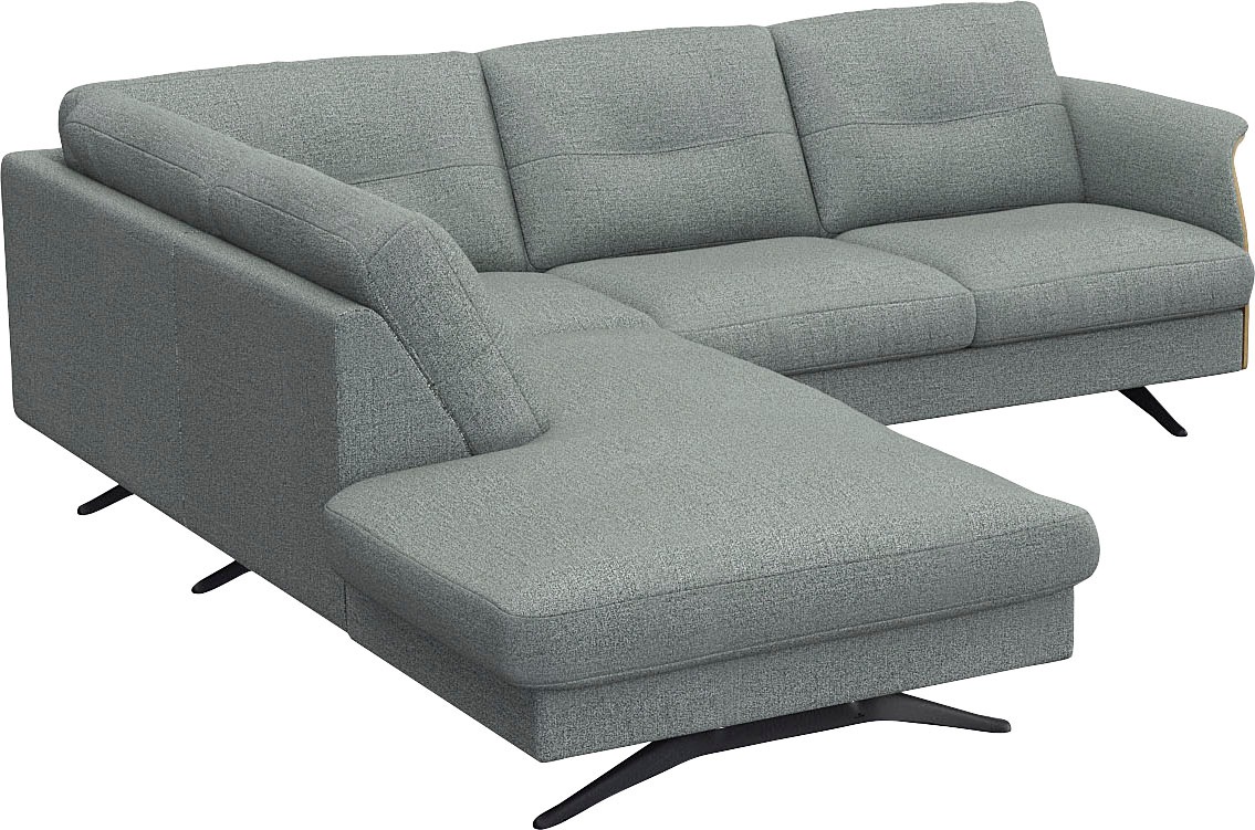 FLEXLUX Ecksofa »Glow, super bequem durch hochwertigem Sitzaufbau mit Federkern, L-Form«, Modernes skandinavisches Design