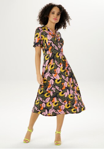Aniston CASUAL Sommerkleid, mit bunten Blumen und Blättern bedruckt - NEUE KOLLEKTION kaufen