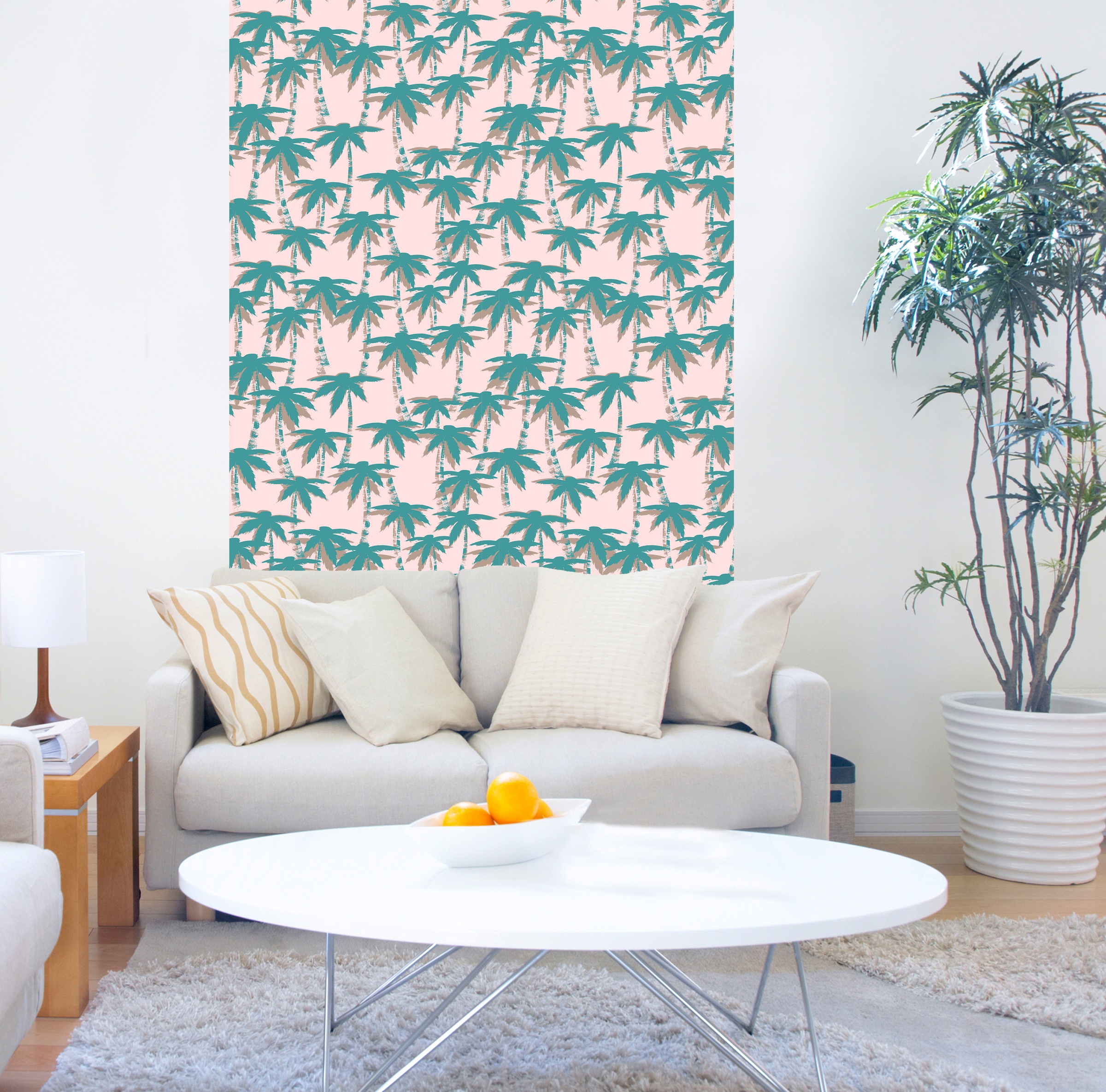 queence Vinyltapete »Happe« Motiv | bedruckt | botanisch | floral | gemustert | natürlich glatt 90x250cm, selbstklebend, kinderleichte Anbringung, , Sticker