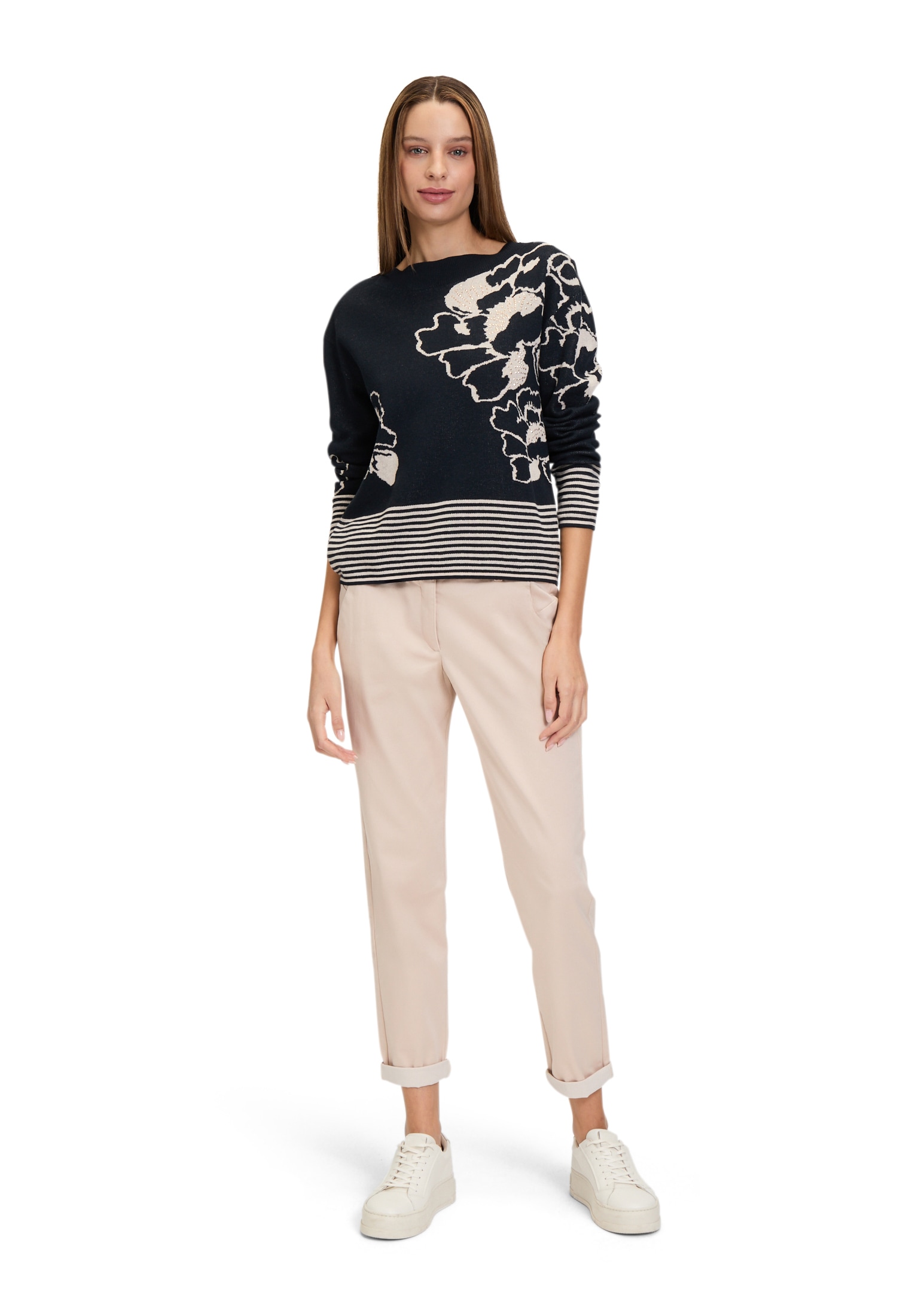 Betty Barclay Rundhalspullover »Feinstrickpullover mit Jacquard«