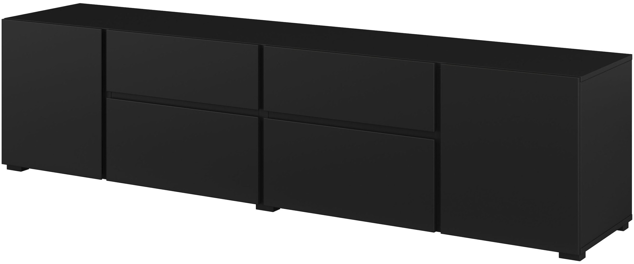 INOSIGN Lowboard »Metric,Breite 195cm, grifflose Lowboard 2Klappen/2Schubkästen/2Tür« TV-Schrank mit viel Stauraum, TV-Board