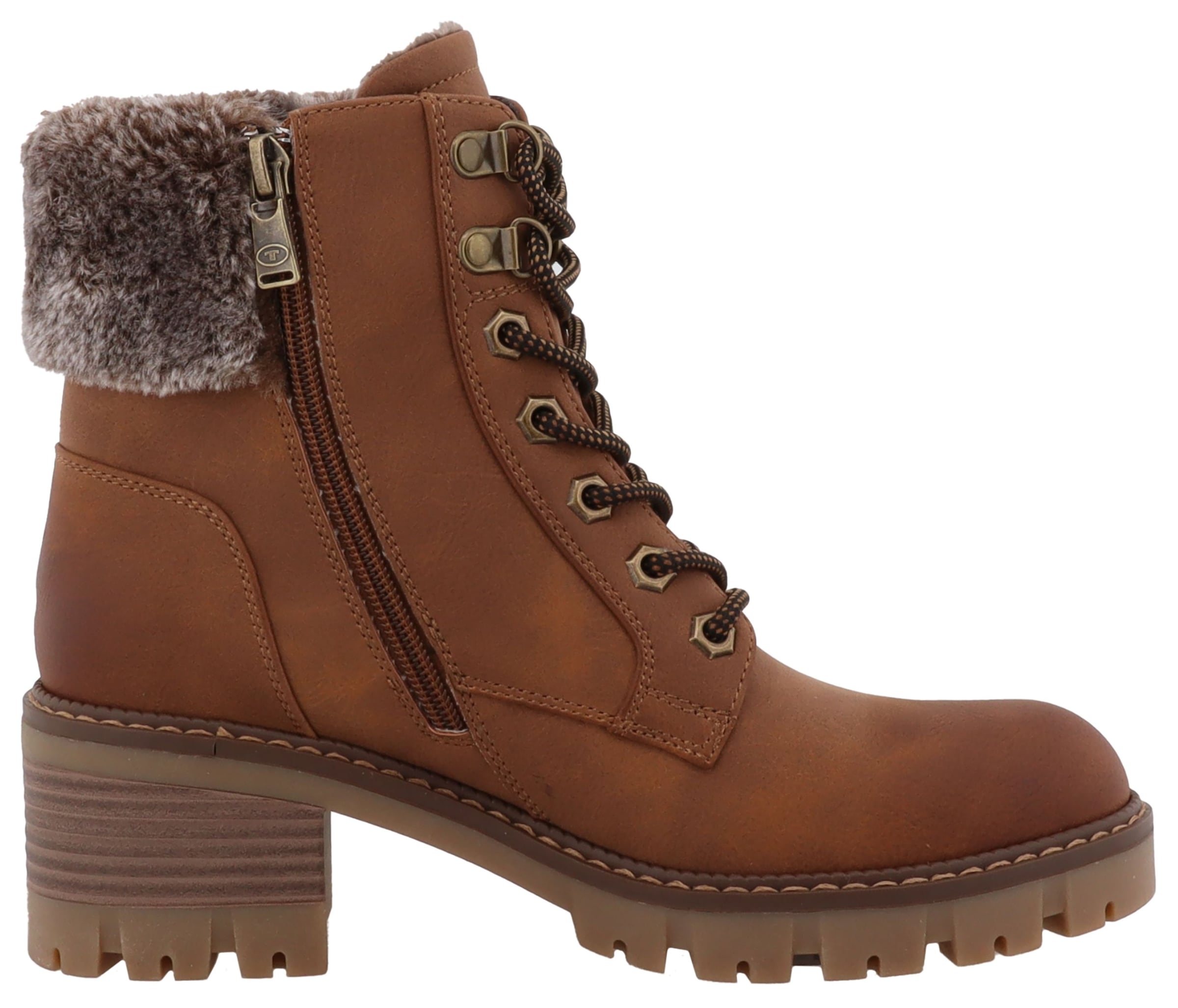 TOM TAILOR Winterstiefelette  Workerboots, Plateaustiefelette mit Blockabsatz