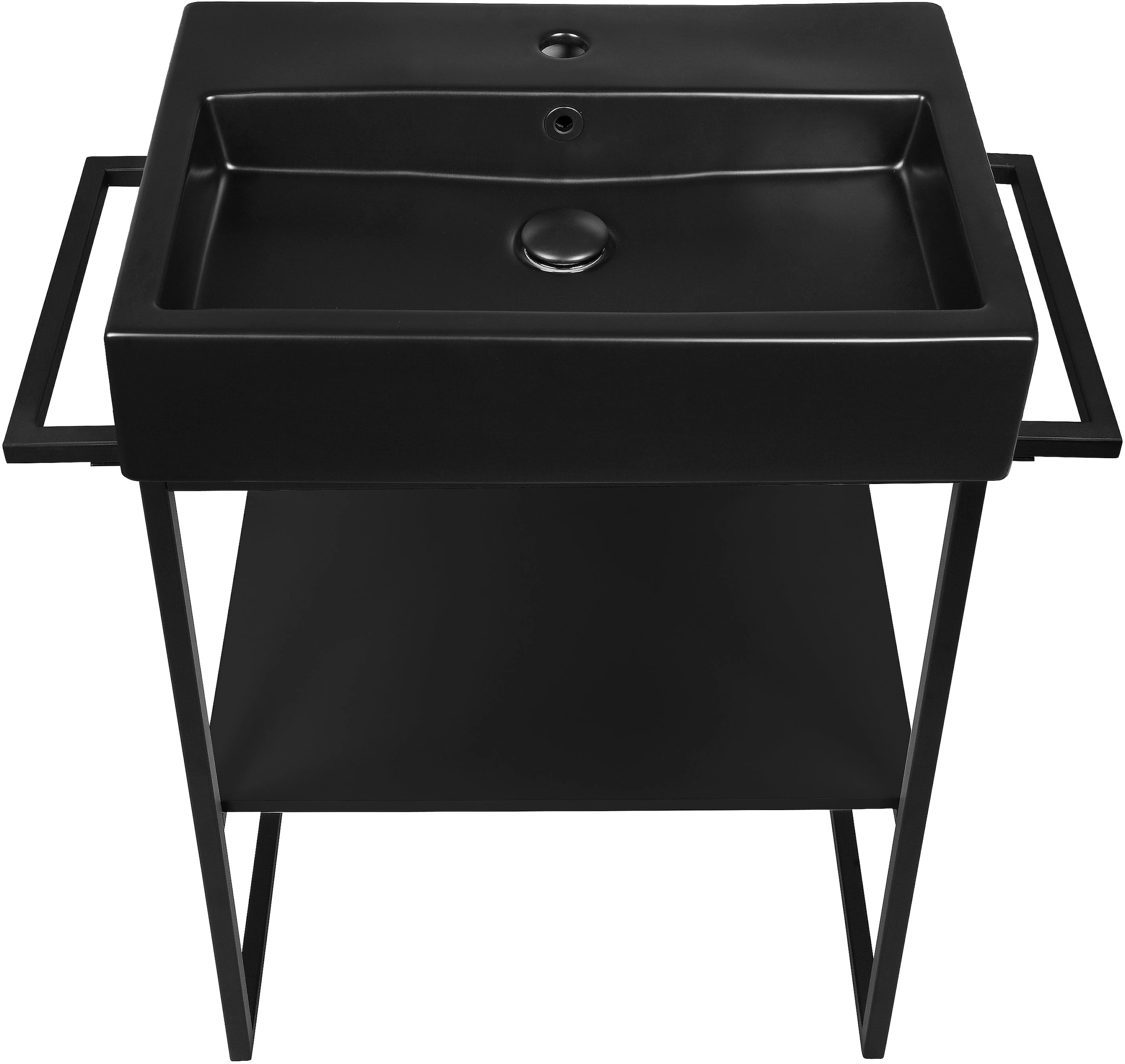 welltime Waschtisch »Stockholm«, Badmöbel Metalloptik inkl. Becken, Breite 60 cm Waschplatz