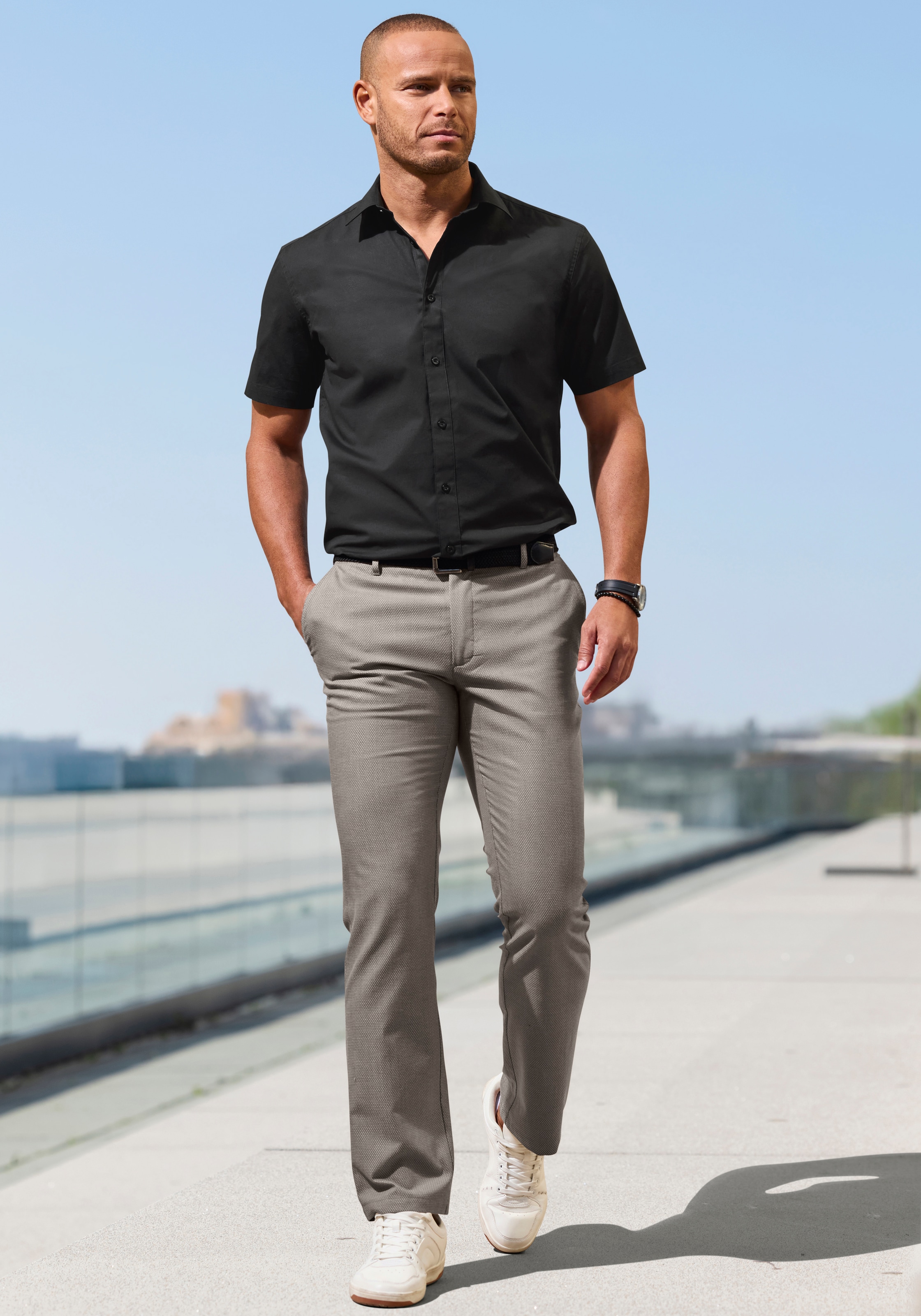 H.I.S Stoffhose »aus leicht elastischer Baumwollmix-Qualität«  bequeme Hose aus leicht elastischer Qualität