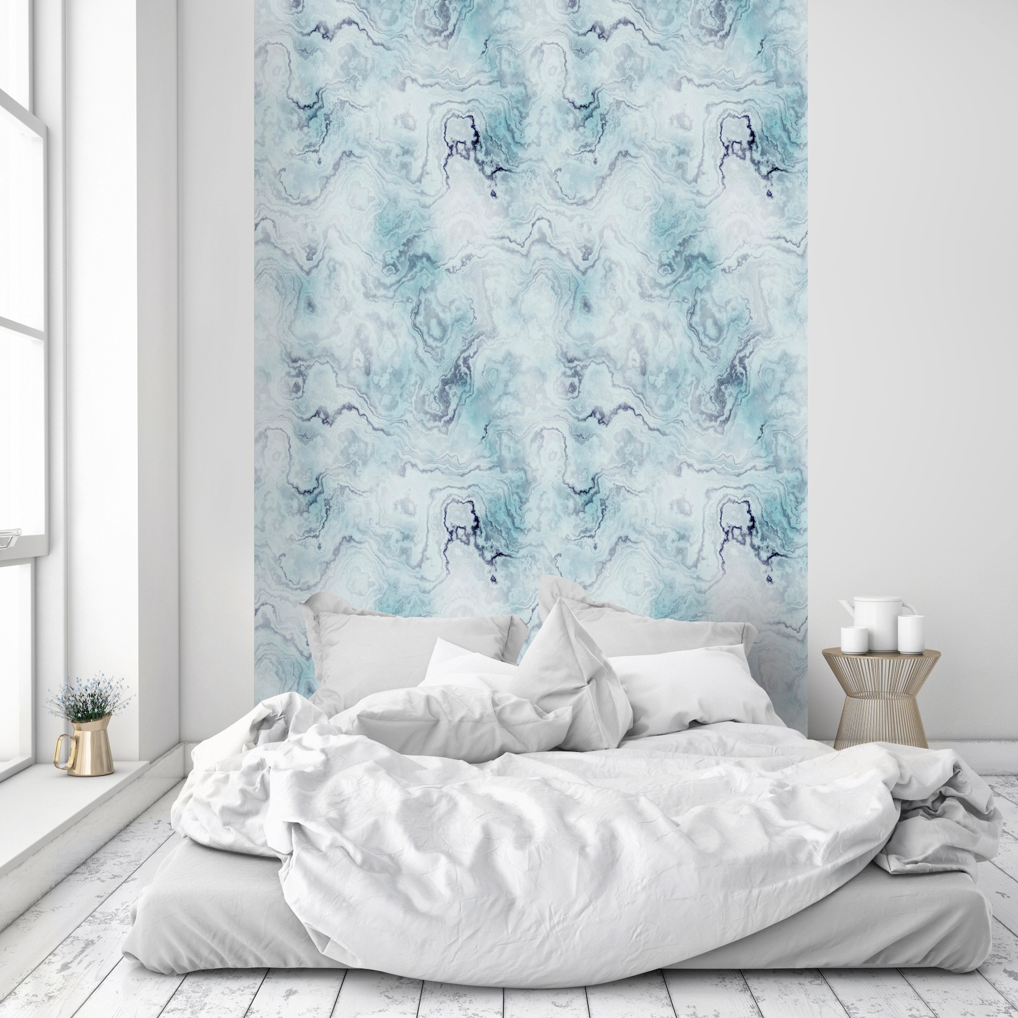 queence Vinyltapete »Regis« Farbverlauf | abstrakt | bedruckt | gemustert glatt 90x250cm, selbstklebend, kinderleichte Anbringung, , Sticker