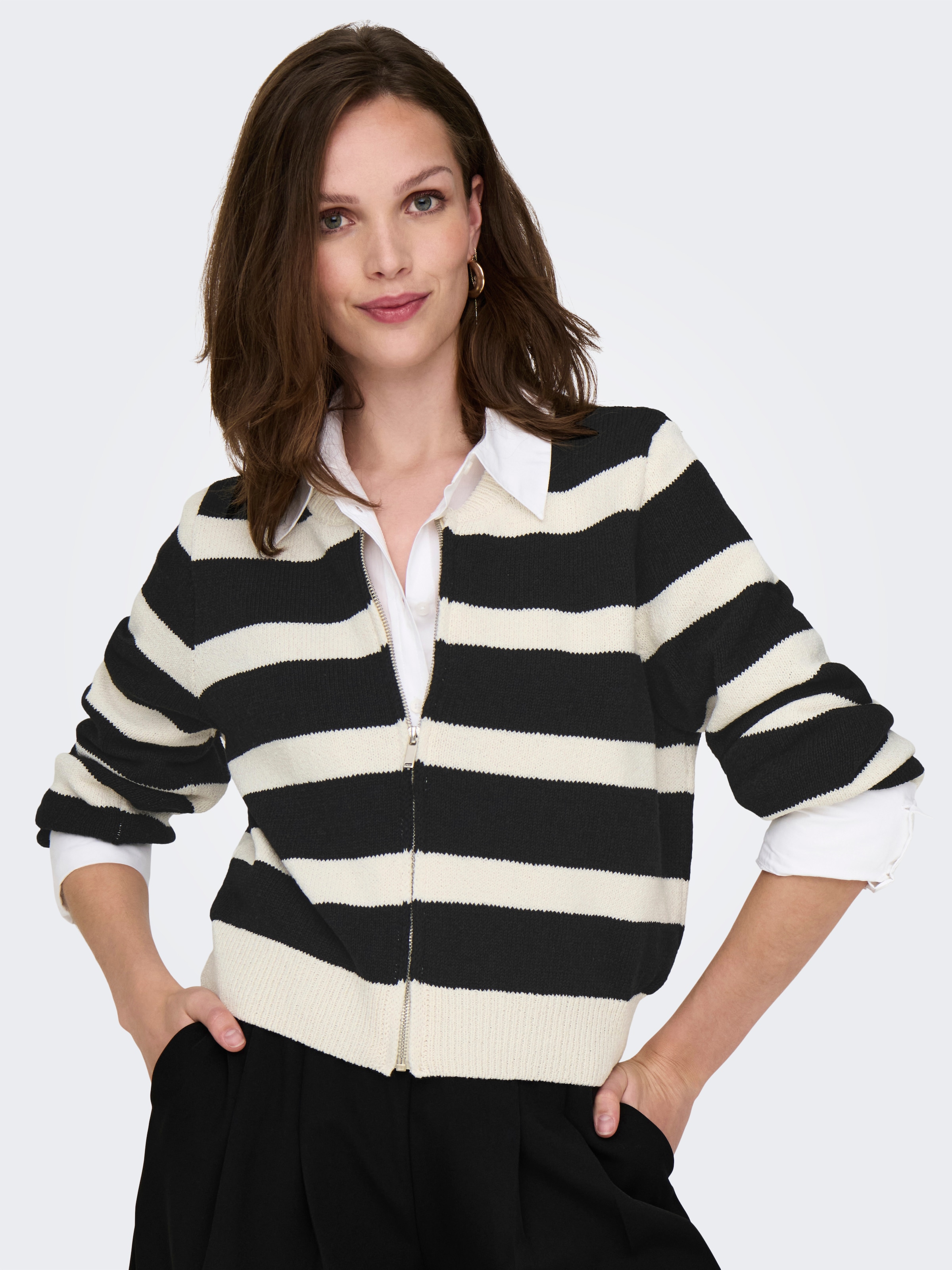 ONLY Longstrickjacke »ONLTHORA LS O-NECK BOMBER CC KNT«