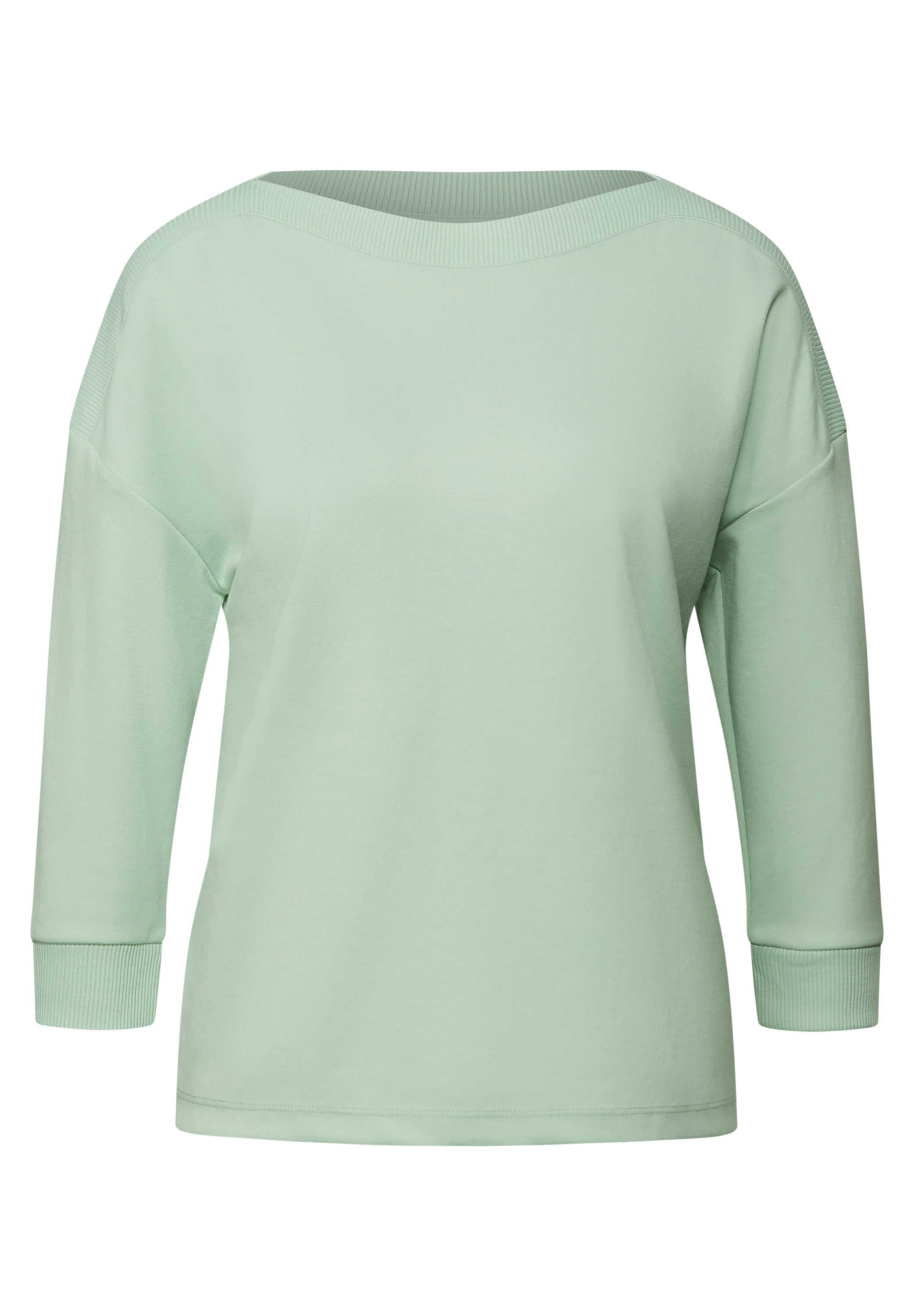 STREET ONE 3/4-Arm-Shirt, Strick-Shirt mit U-Boot-Ausschnitt