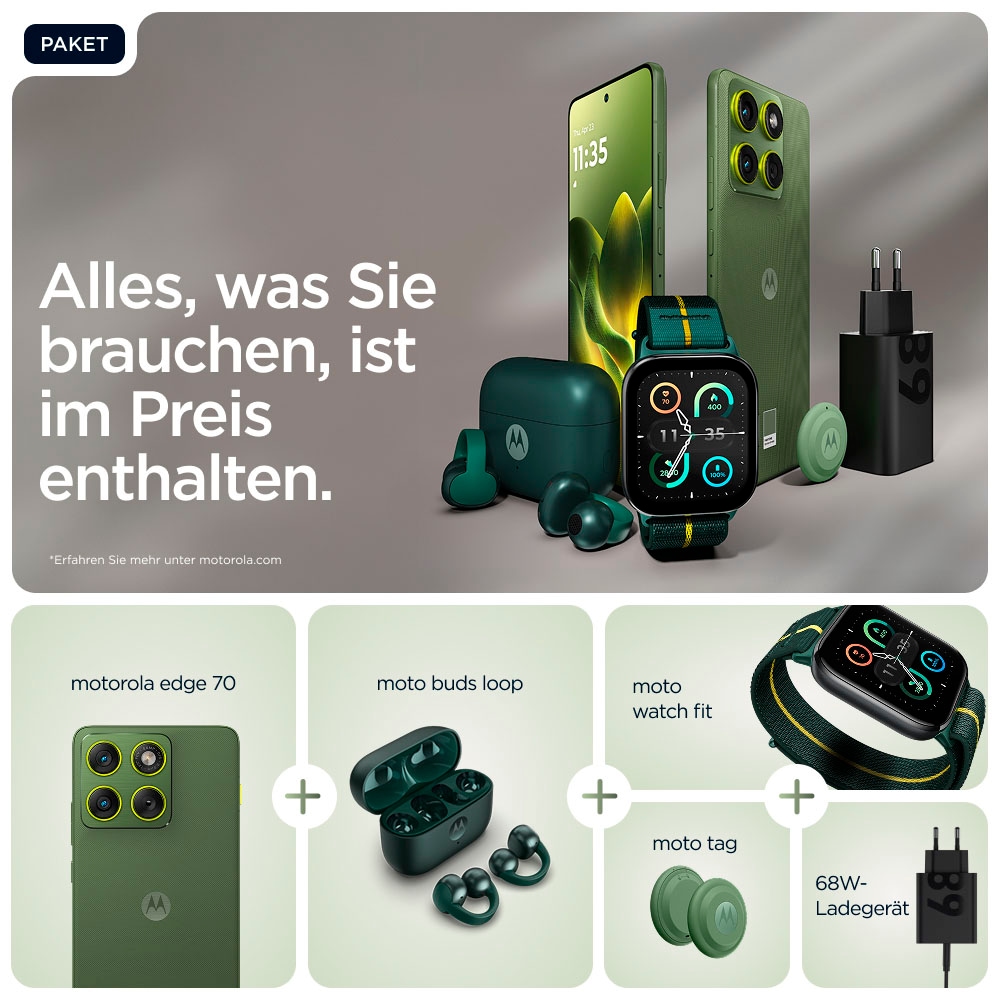 Motorola Smartphone »edge 70 512GB« Bronze Green