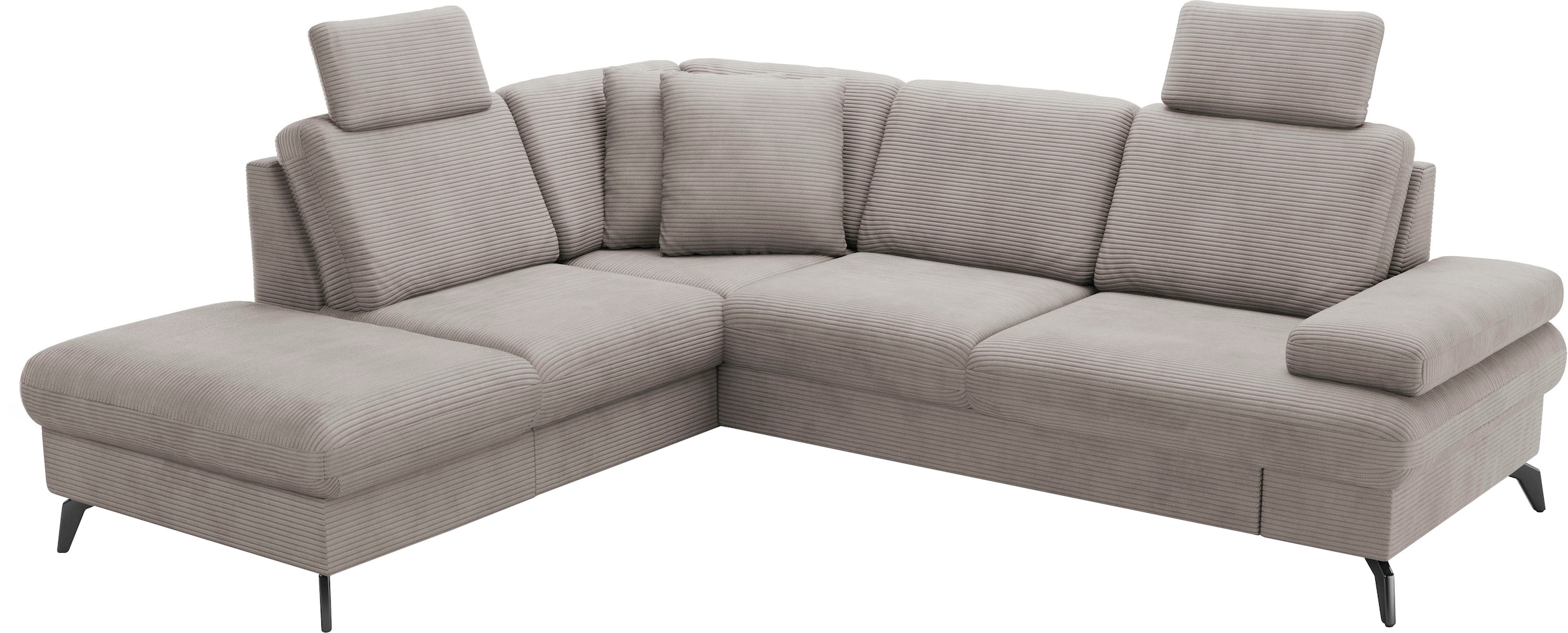 sit&more Ecksofa »Morris Jubi L-Form«, inkl. Armteilfunktion und 1 Zierkissen, wahlweise mit Bettfunktion