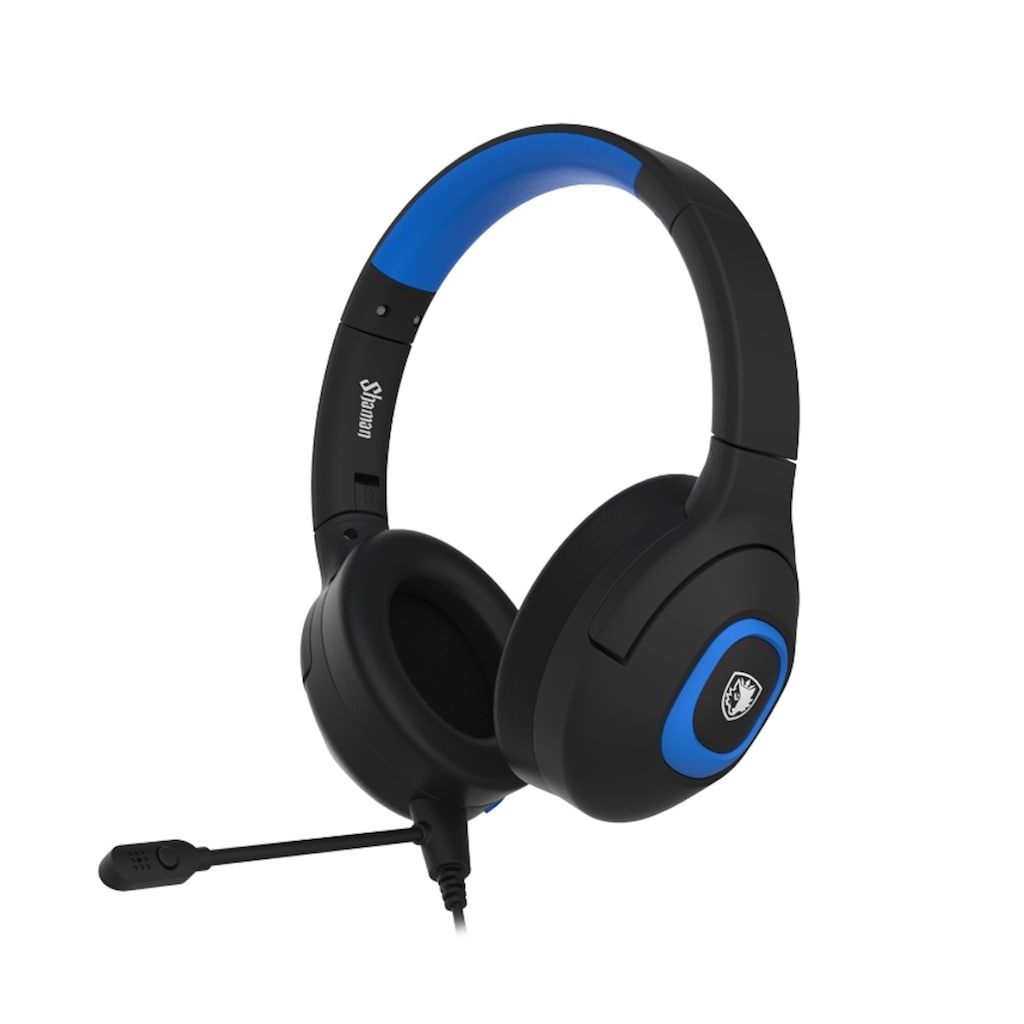 Sades Gaming-Headset »Shaman SA-724 Gaming Headset, schwarz/blau, USB, kabelgebunden«, Mikrofon abnehmbar