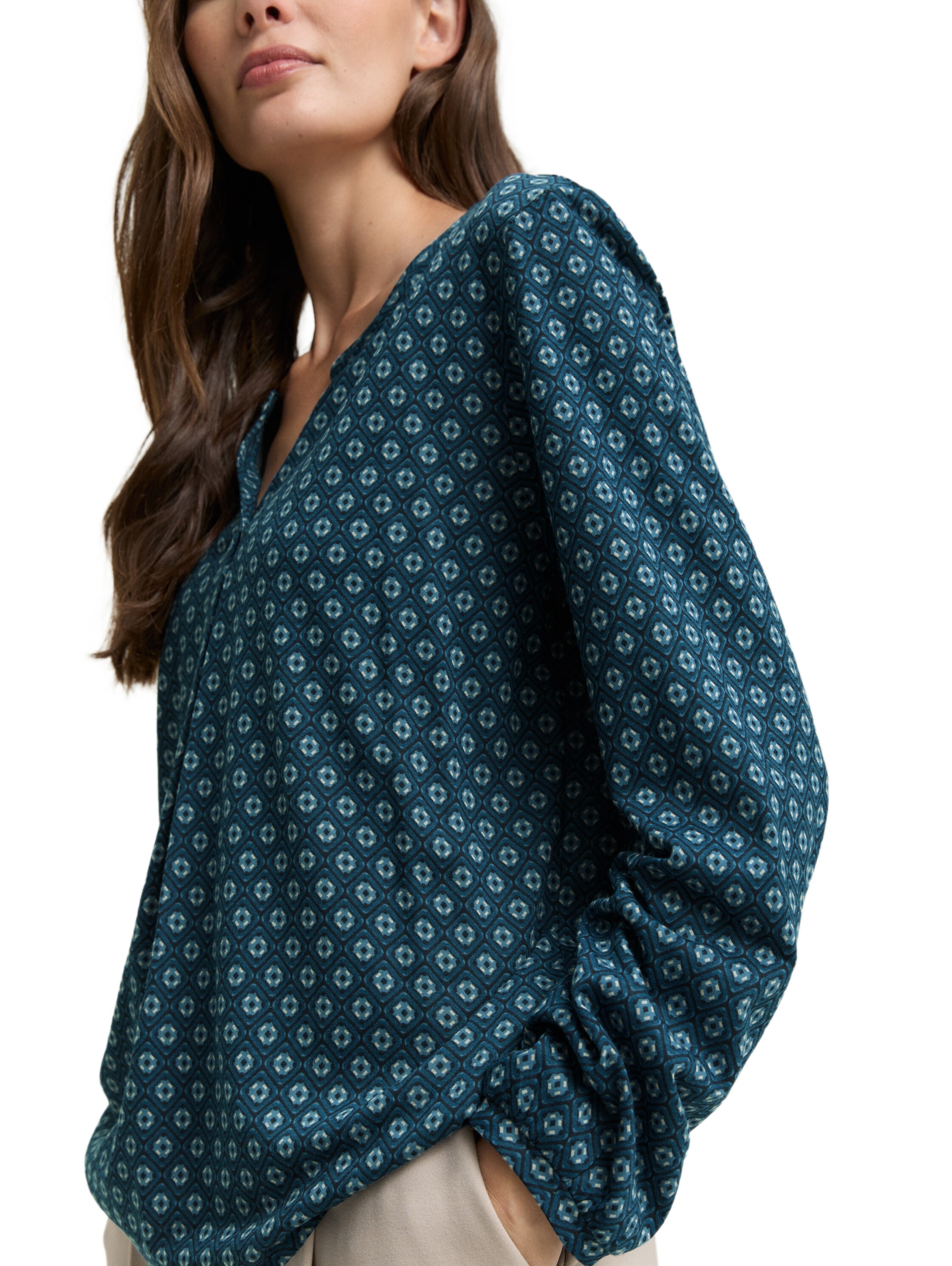 TOM TAILOR Langarmbluse mit grafischem Muster