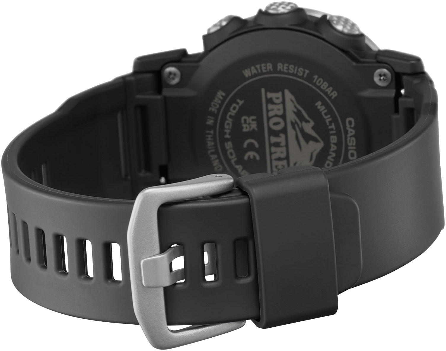 CASIO PRO TREK Funkchronograph, Quarzuhr, Armbanduhr, Herrenuhr, Funk, Solar, Stoppfunktion, Weltzeit