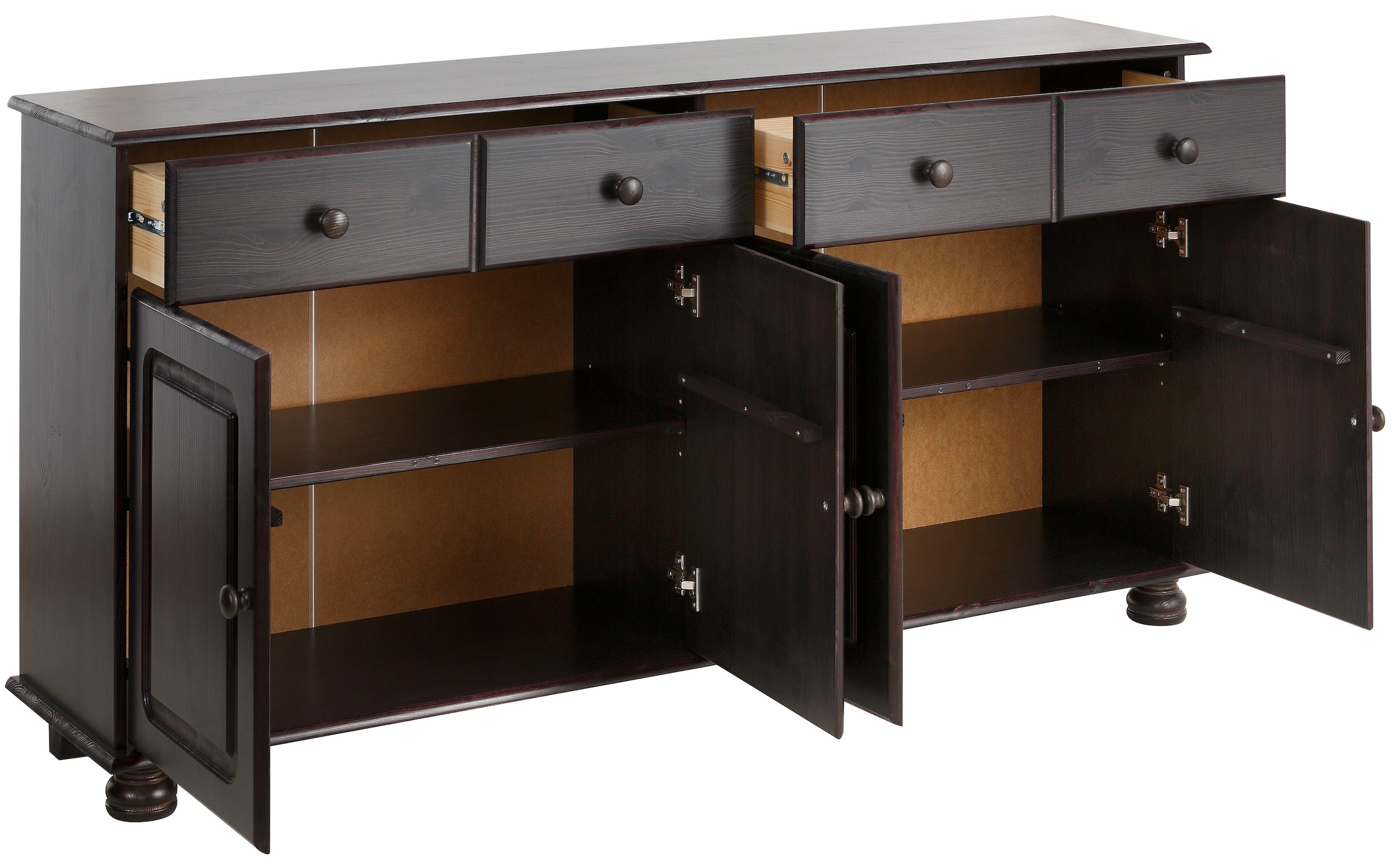 Home affaire Sideboard »Mette«, aus massivem Kiefernholz, in weiteren Farbvarianten, Breite 156 cm