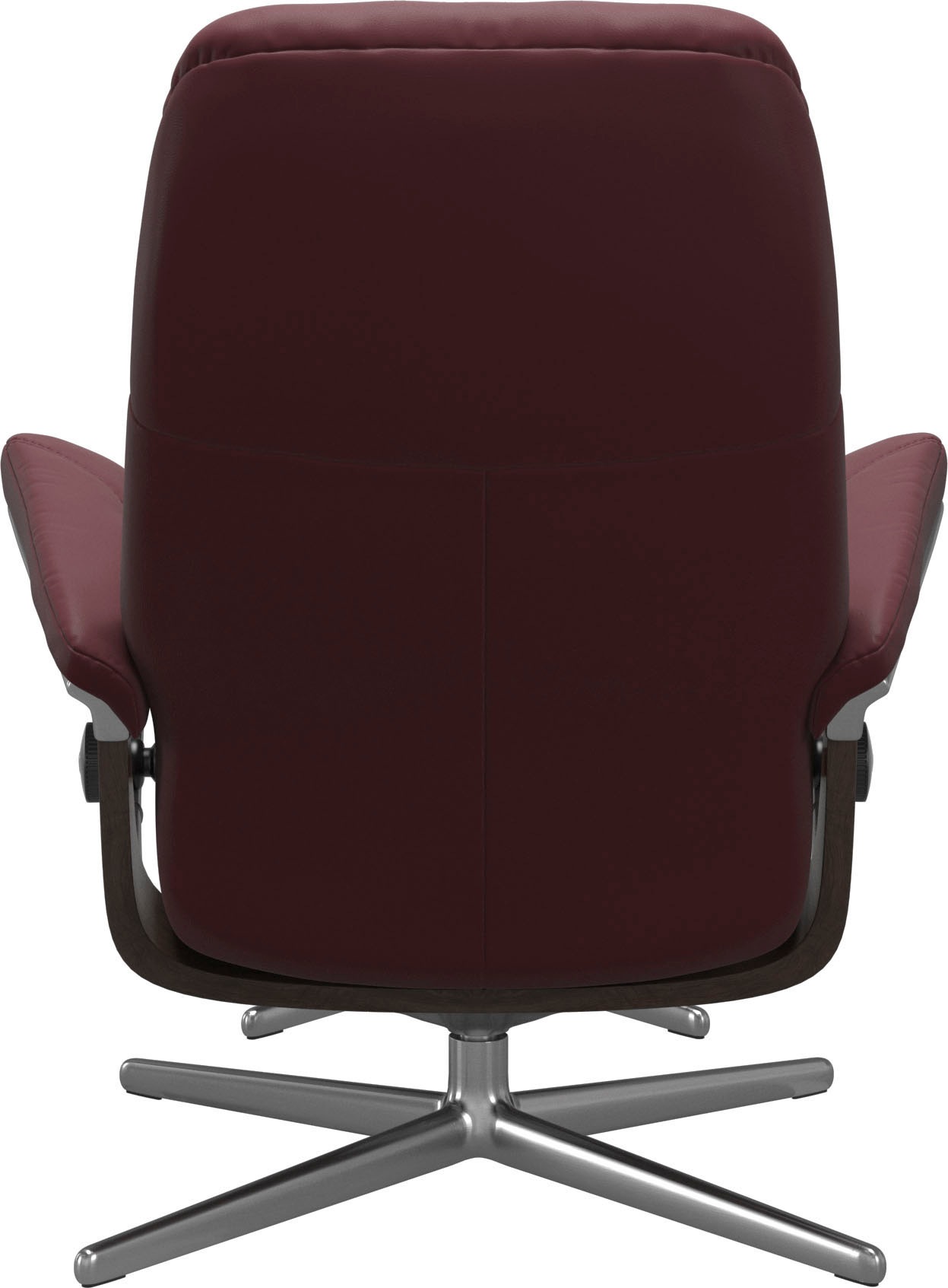 Stressless® Relaxsessel »Consul«, (Set, Relaxsessel mit Hocker), mit Hocker, mit Cross Base, Größe S, M & L, Holzakzent Wenge