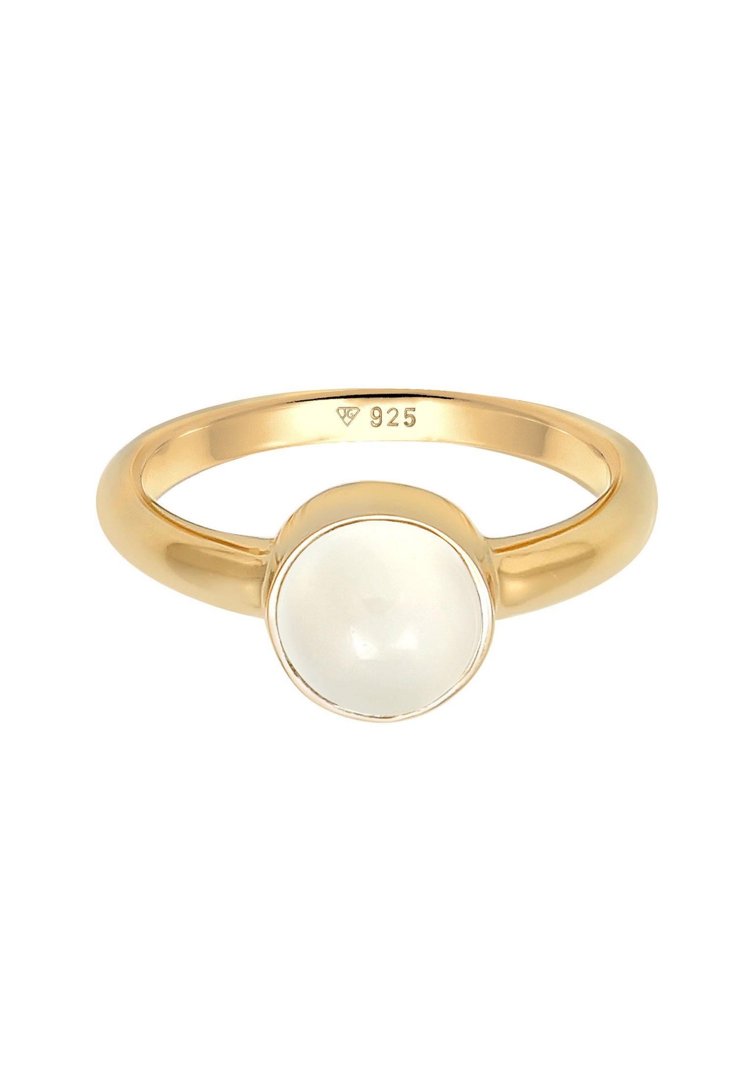 Elli Silberring »Ring Solitär Edelstein Mondstein Pastell 925 Silber«
