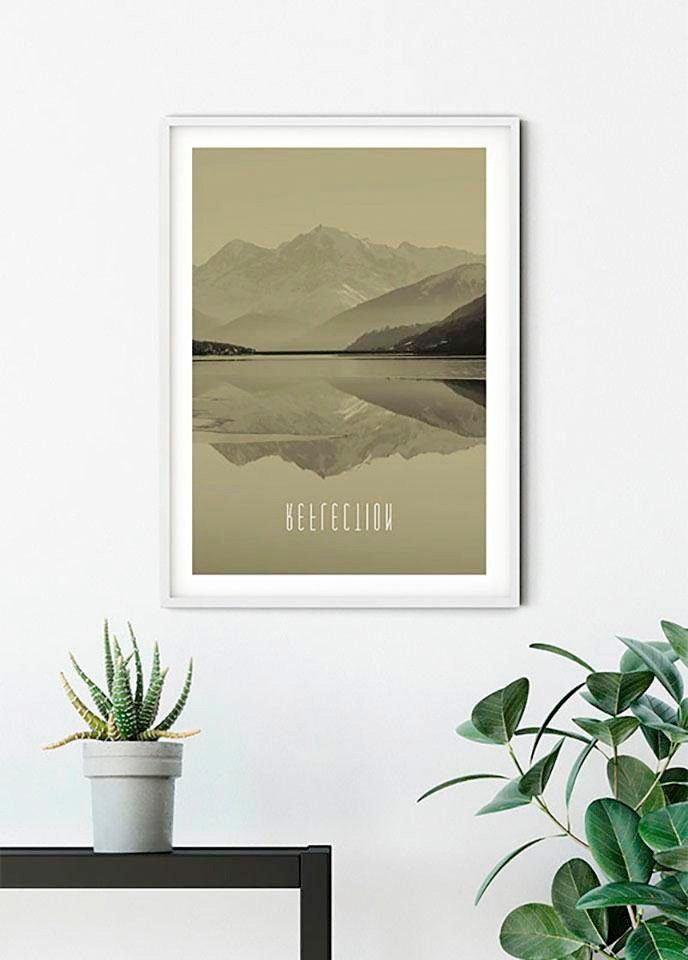 Komar Bild »Word Lake Reflection Sand«, Natur, (1 St.), Wandbild zur Dekoration - ohne Rahmen