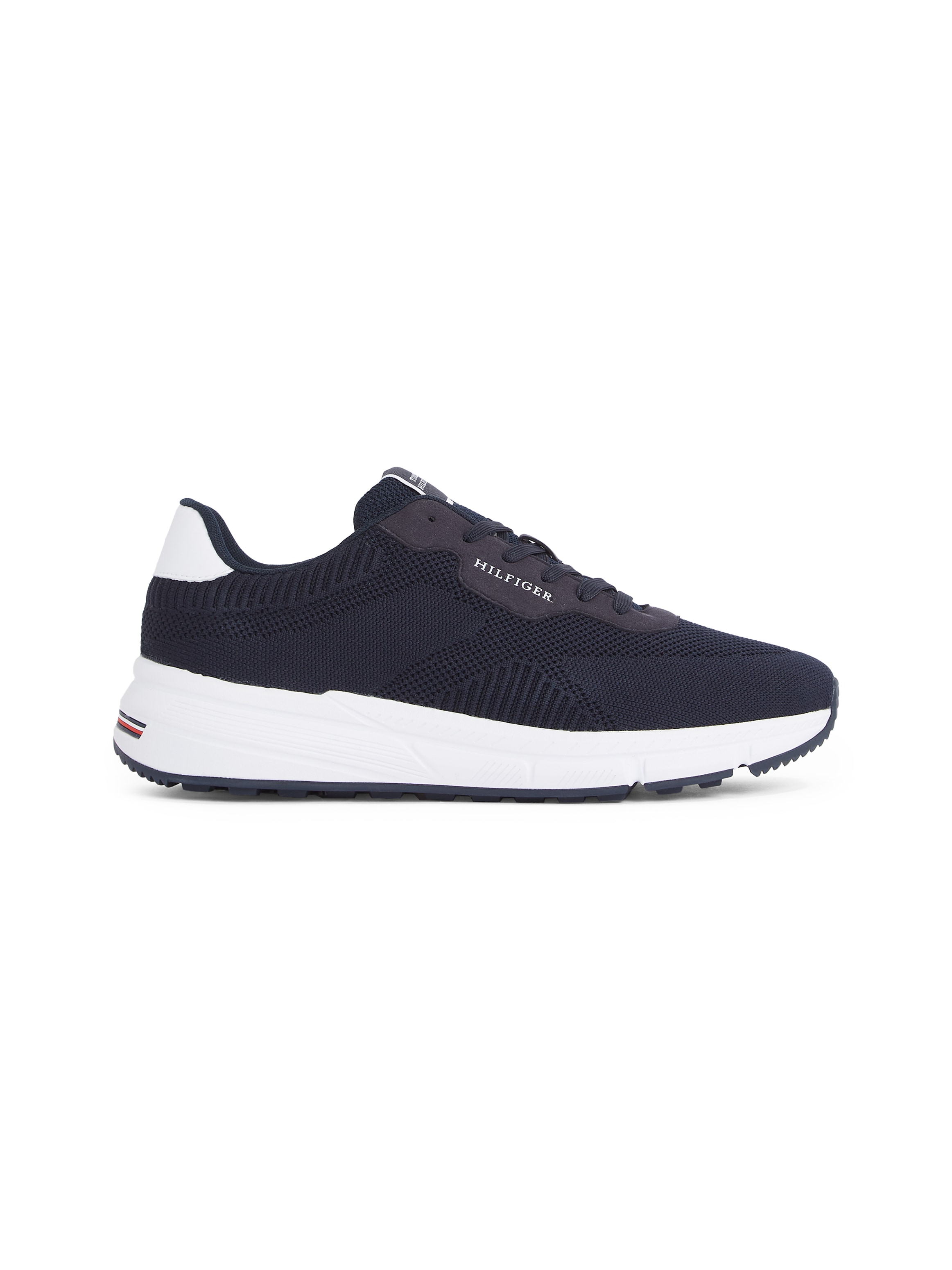 Tommy Hilfiger Sneaker »LIGHTWEIGHT RWB KNIT«, Freizeitschuh, Halbschuh, Schnürer mit Kontrast-Logo